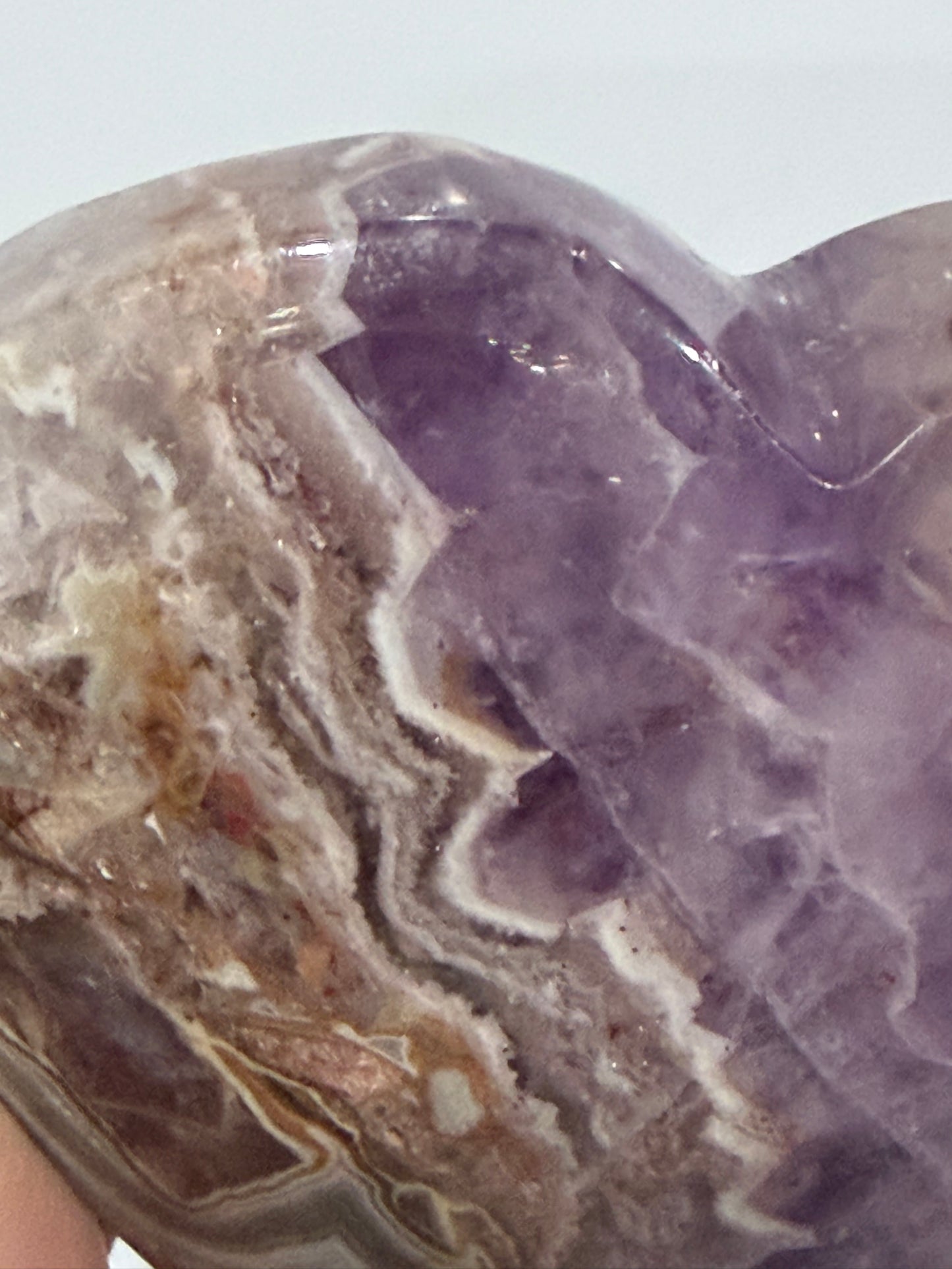 Amethyst & Agate Heart – Free Standing D