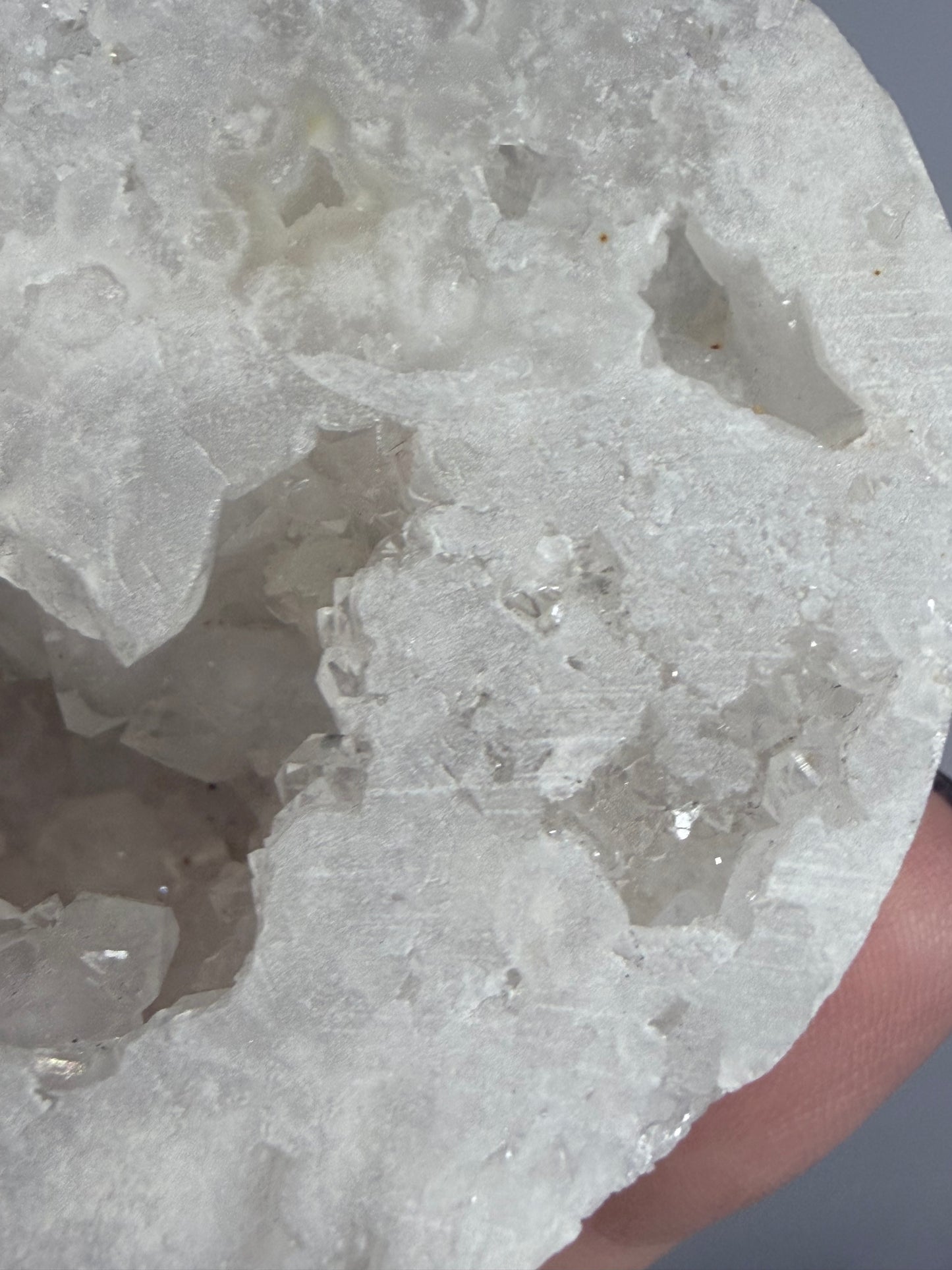 Quartz Druzy Geode Heart Free Standing