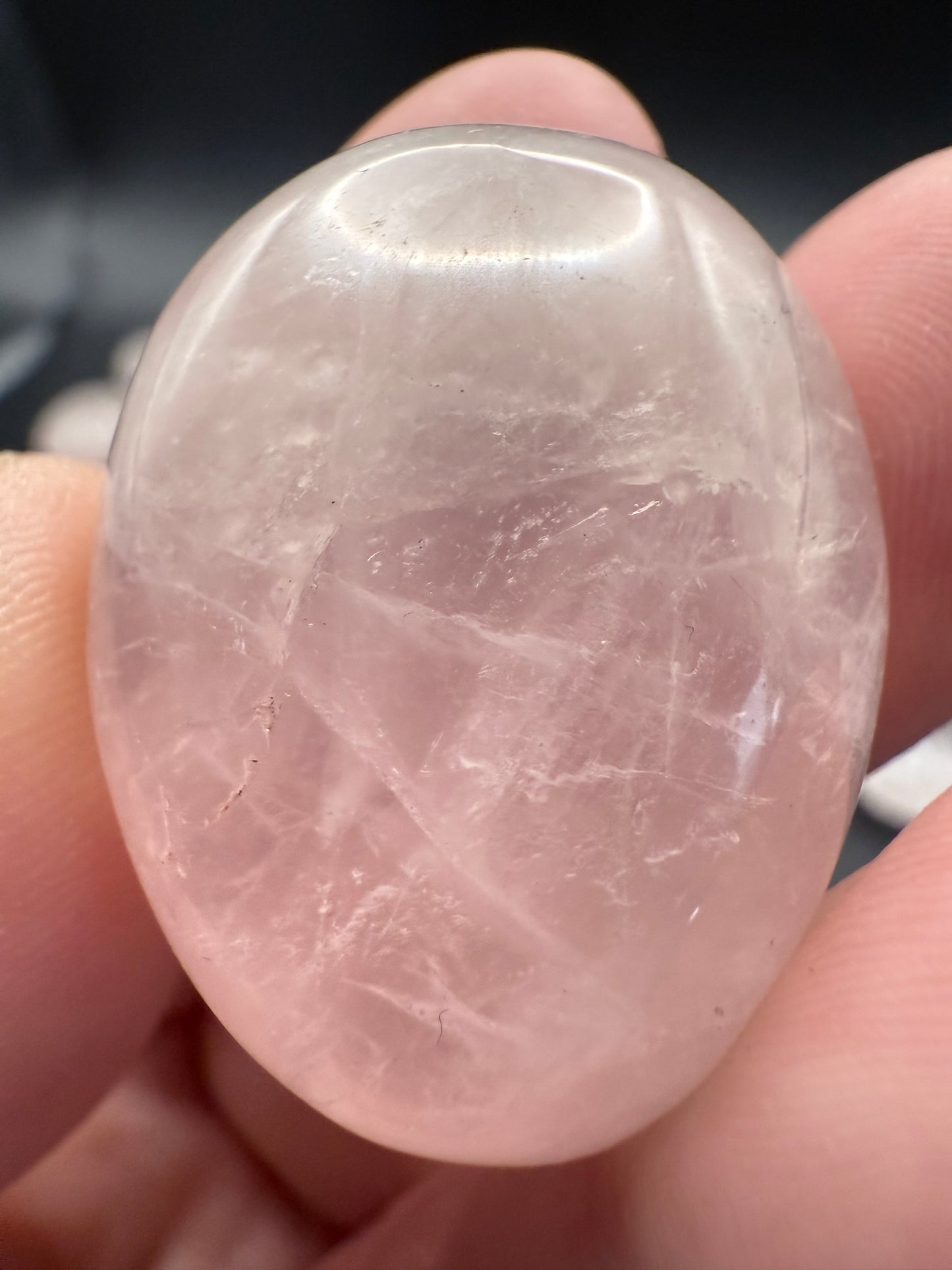 Rose Quartz Pocket Palm Stone