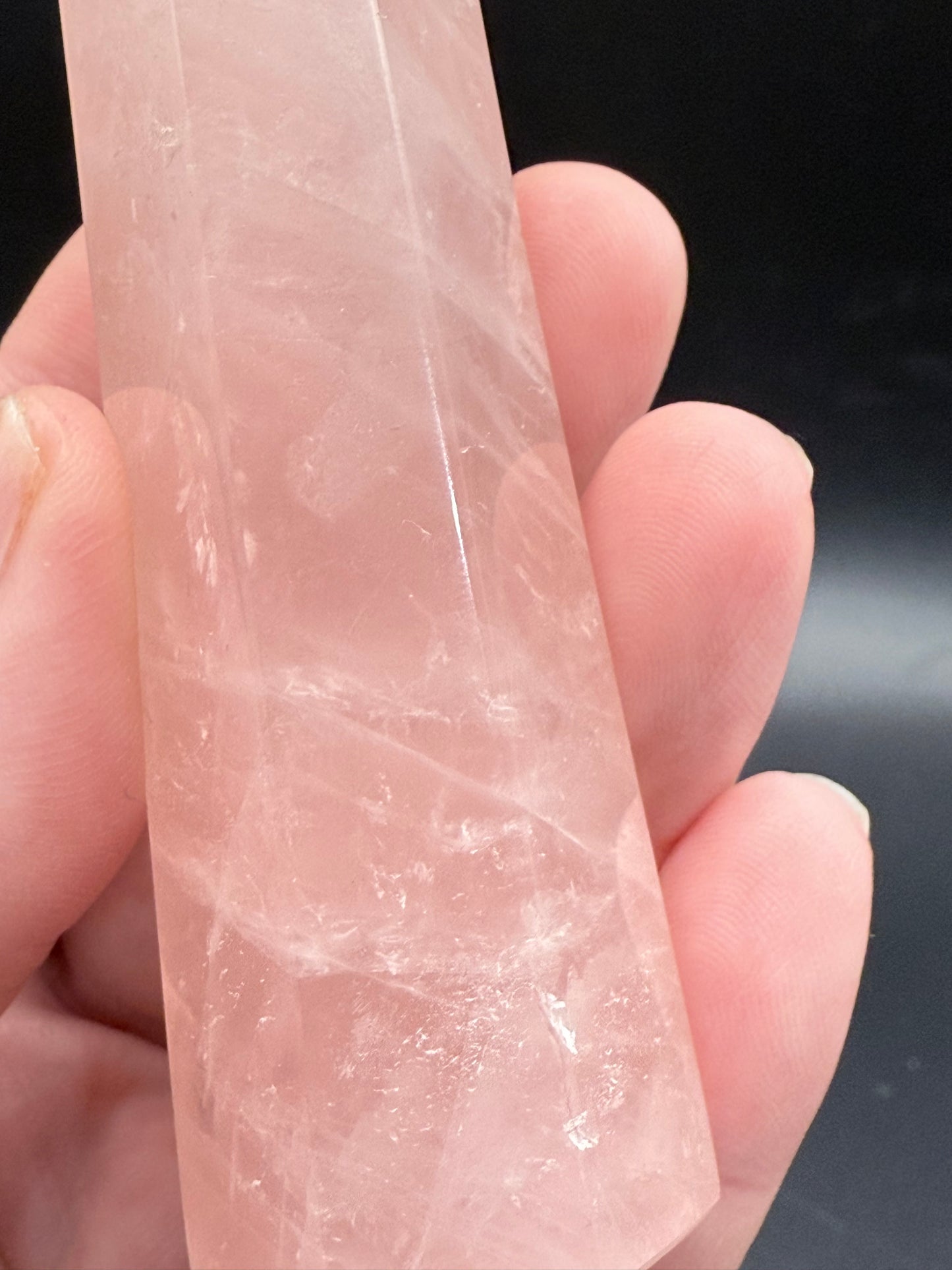 Rose Quartz Point from Madagascar