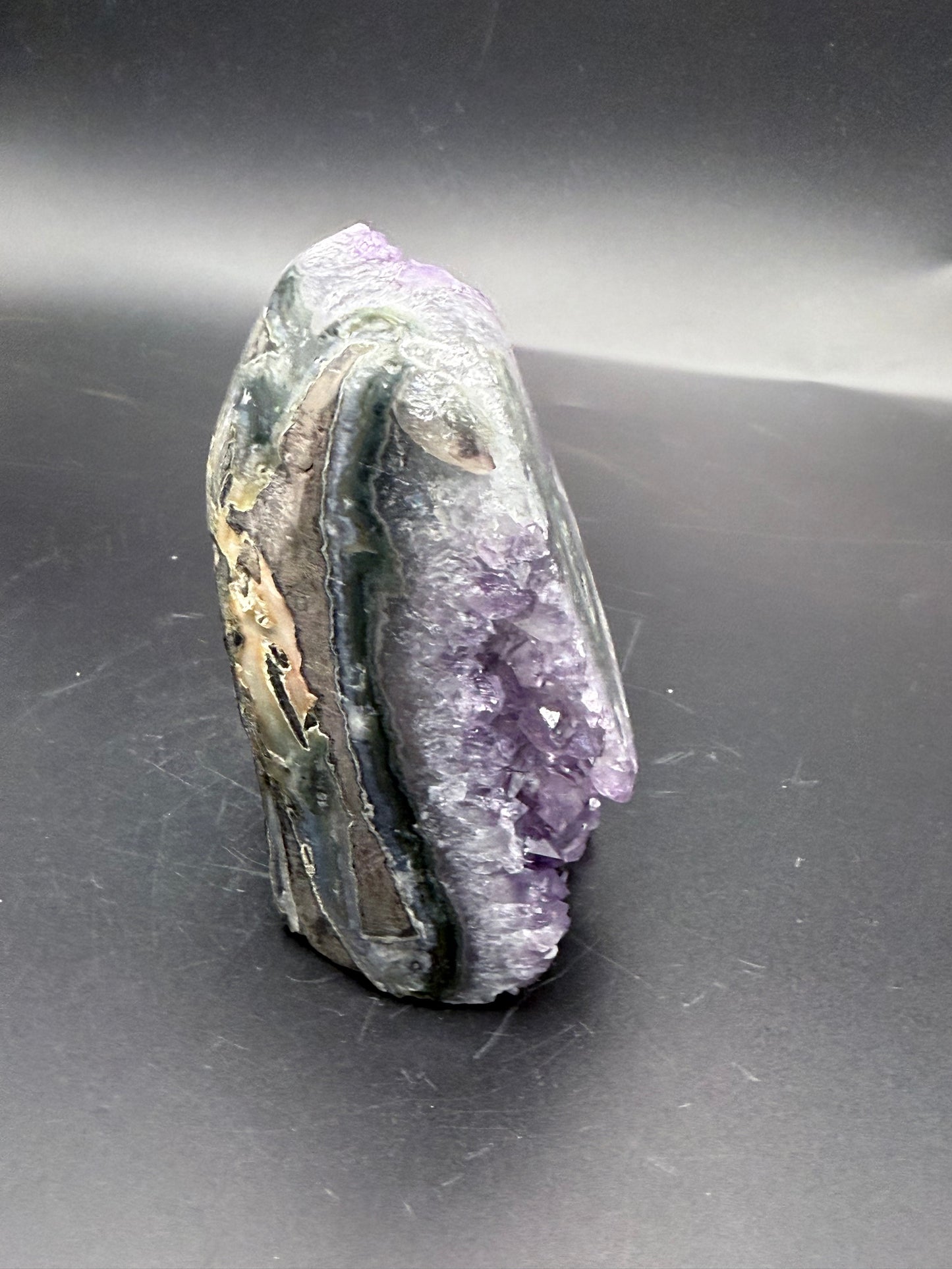 Amethyst Geode with Unique Eye Formations