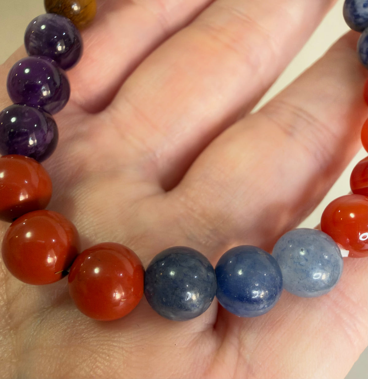 8mm Mixed Crystal Chakra Bracelet