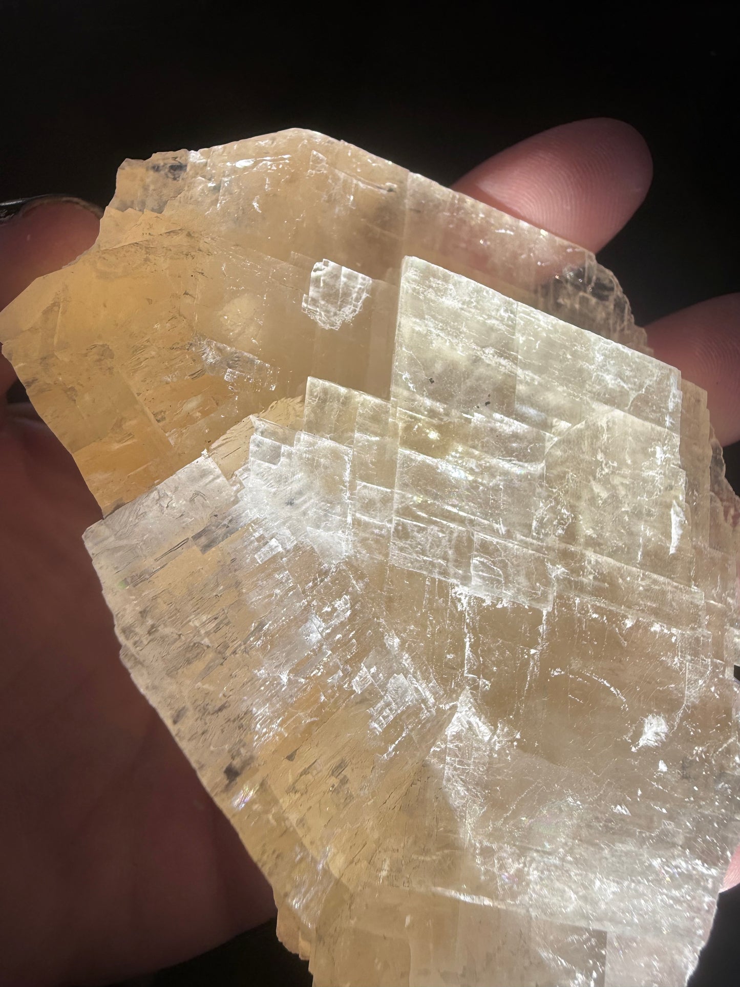Raw Calcite on Light Base
