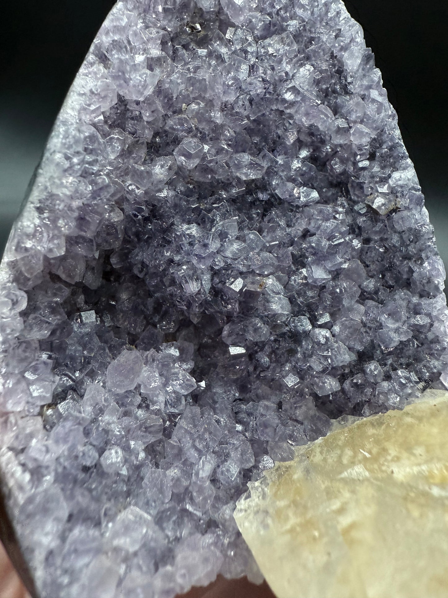 Rainbow Amethyst with Calcite Point ā 304g