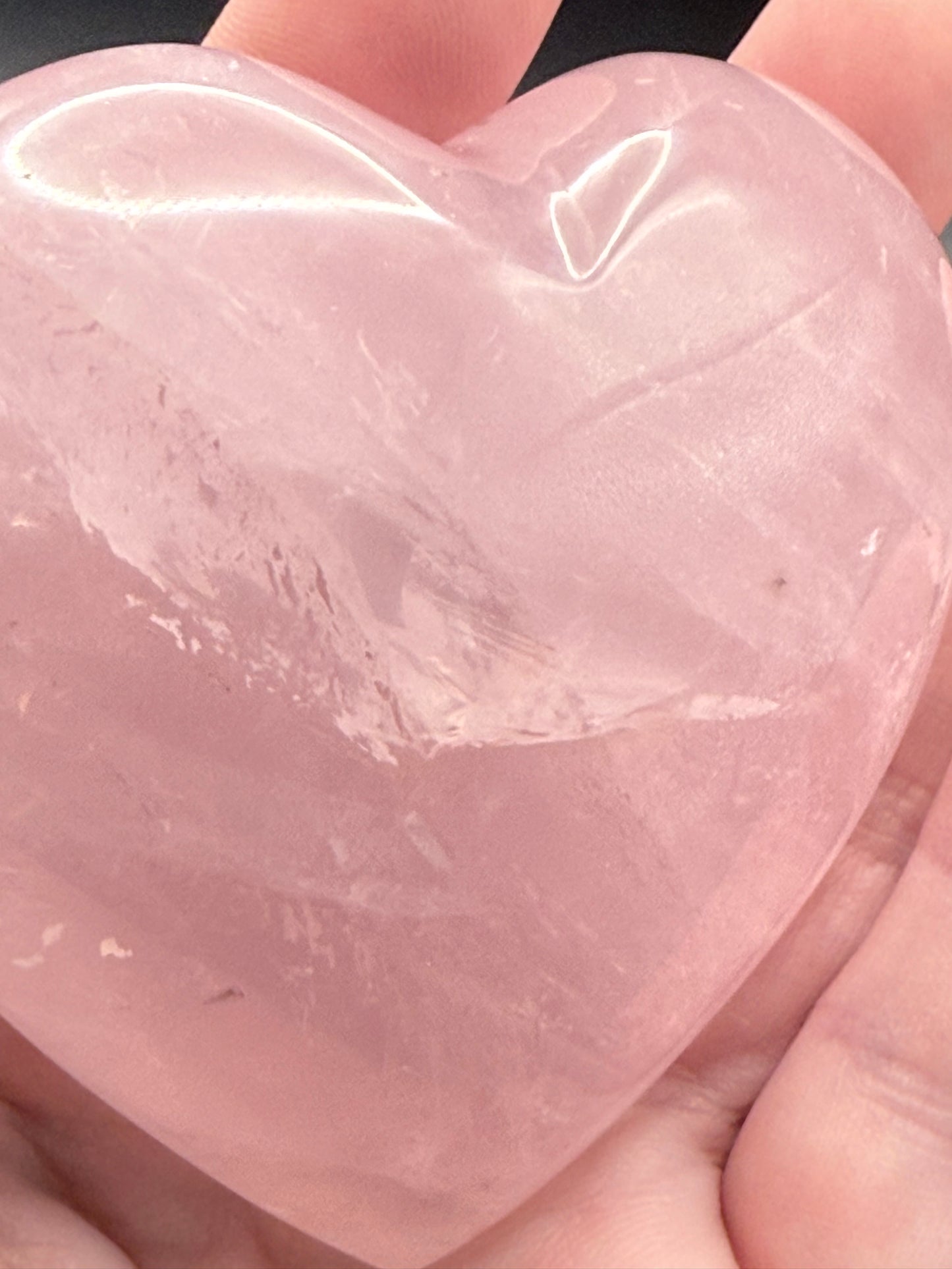 Rose Quartz Heart from Madagascar