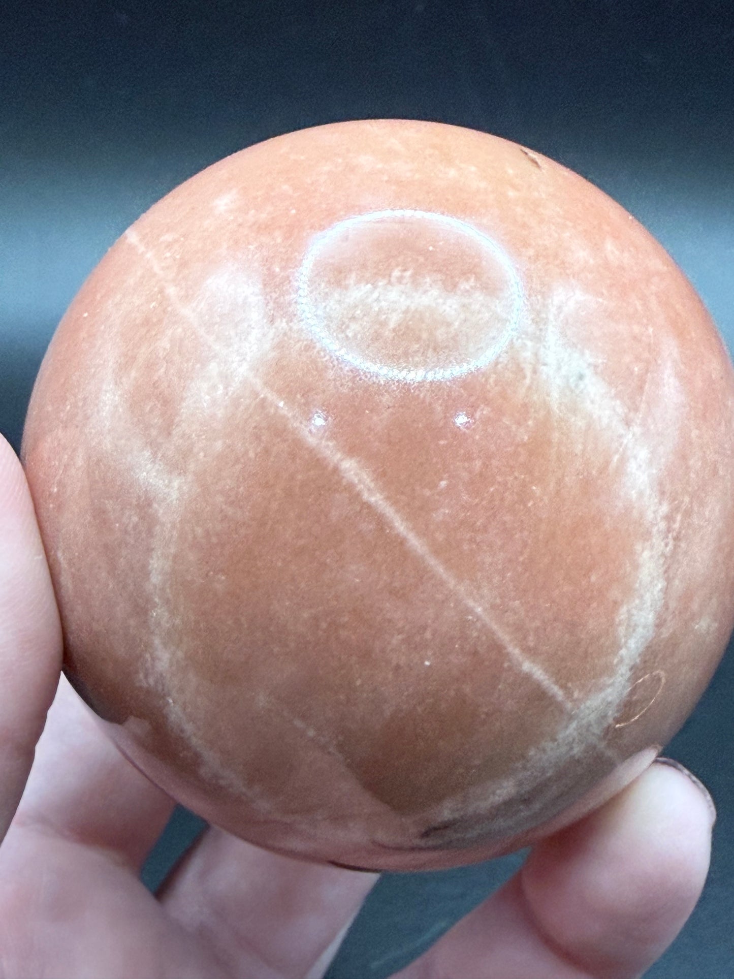 Peach Calcite Sphere
