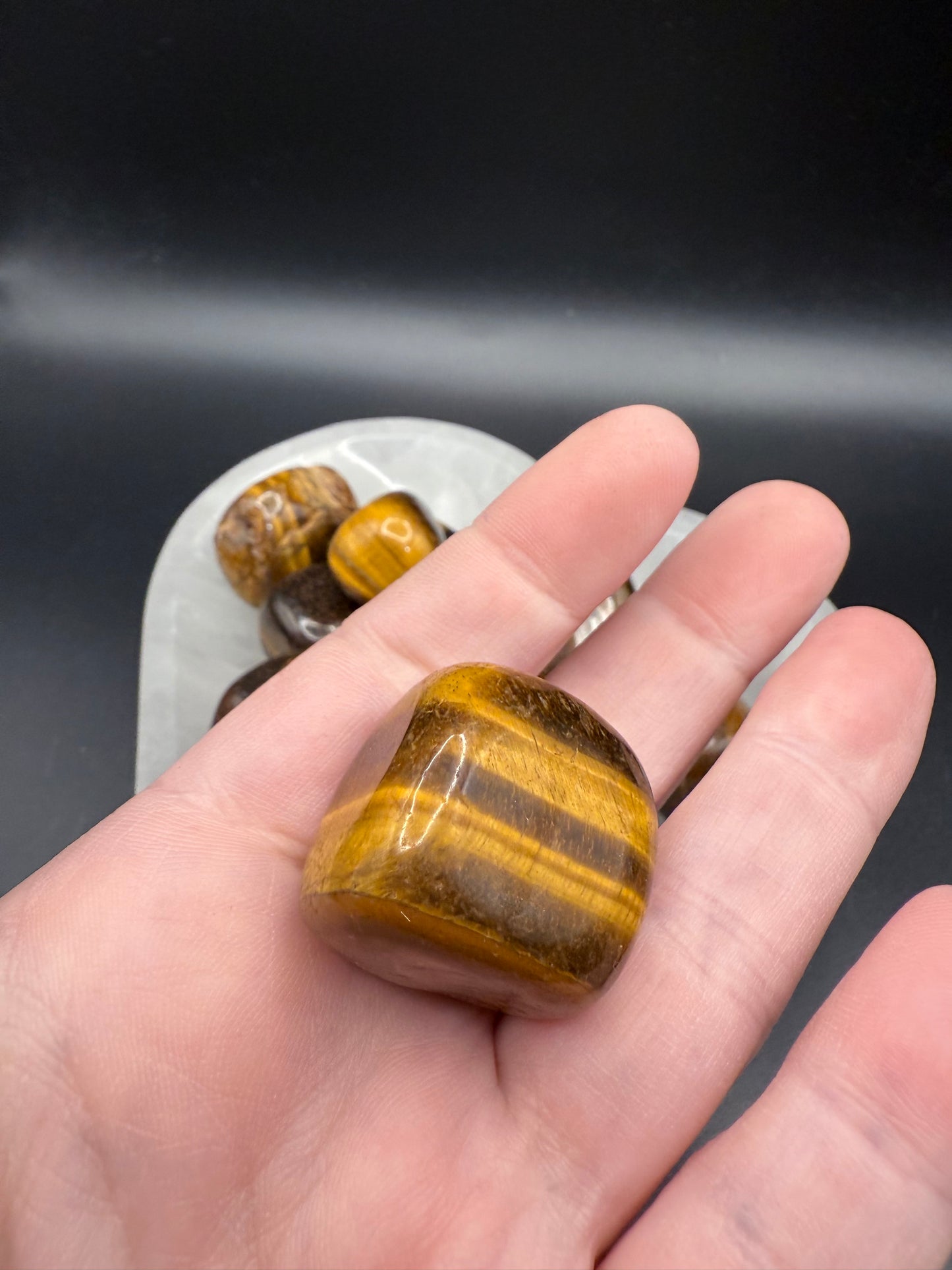 Tigers Eye Cube Tumbles