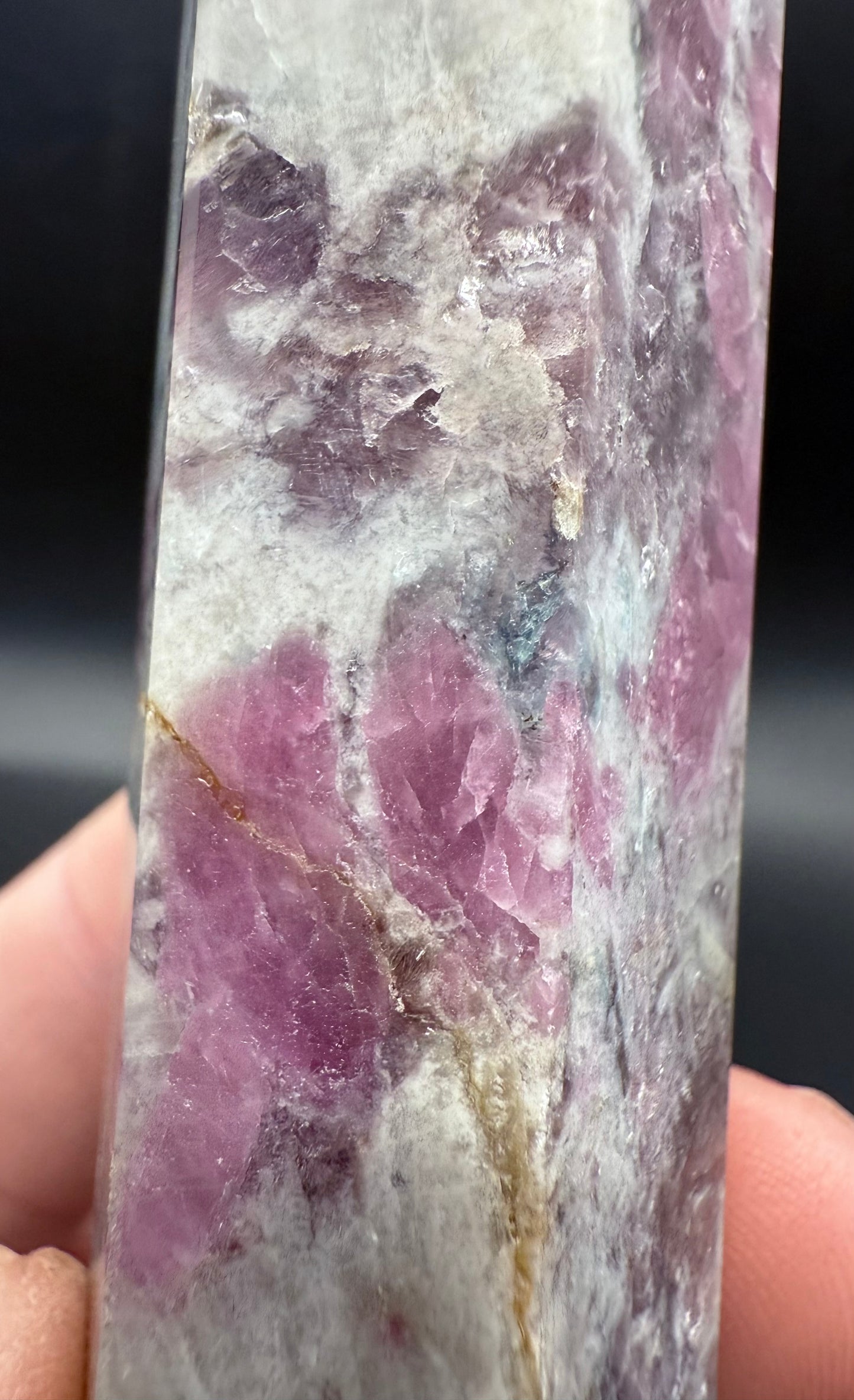 Rare Multi-Mineral Tower โ Pink & Blue Tourmaline, Aquamarine, Smoky Quartz, Lepidolite & Mica