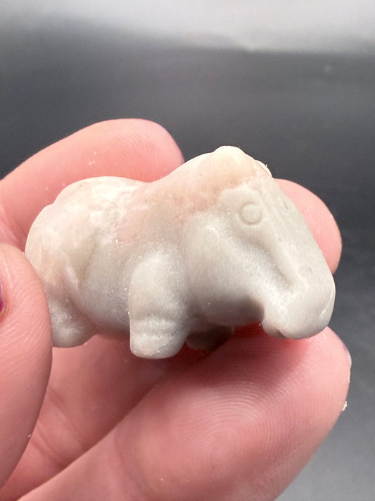 Mini Crystal Hippo Carvings – Strength, Calm & Emotional Balance