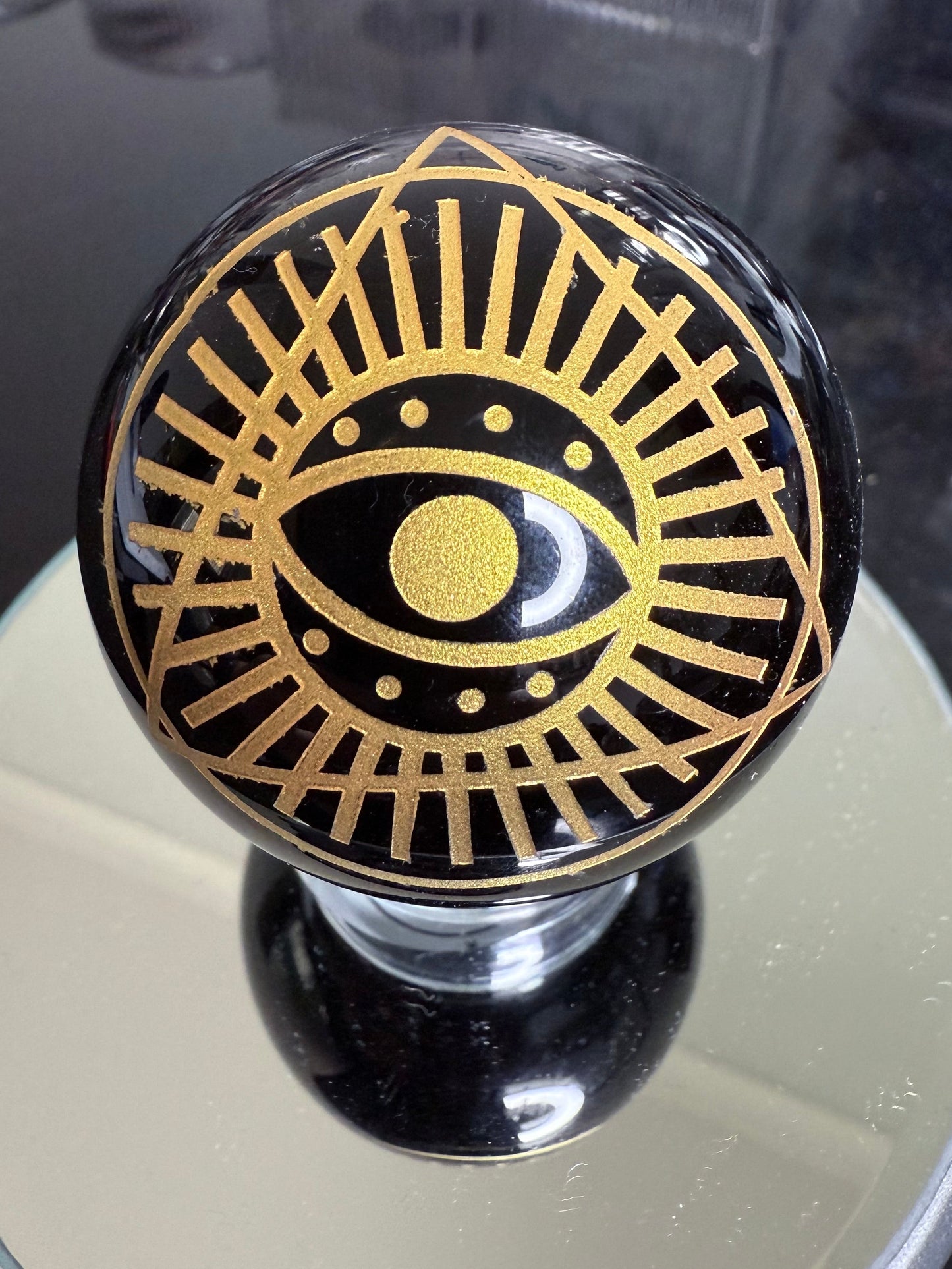 Gold Evil Eye Obsidian Sphere (5cm | 160g)