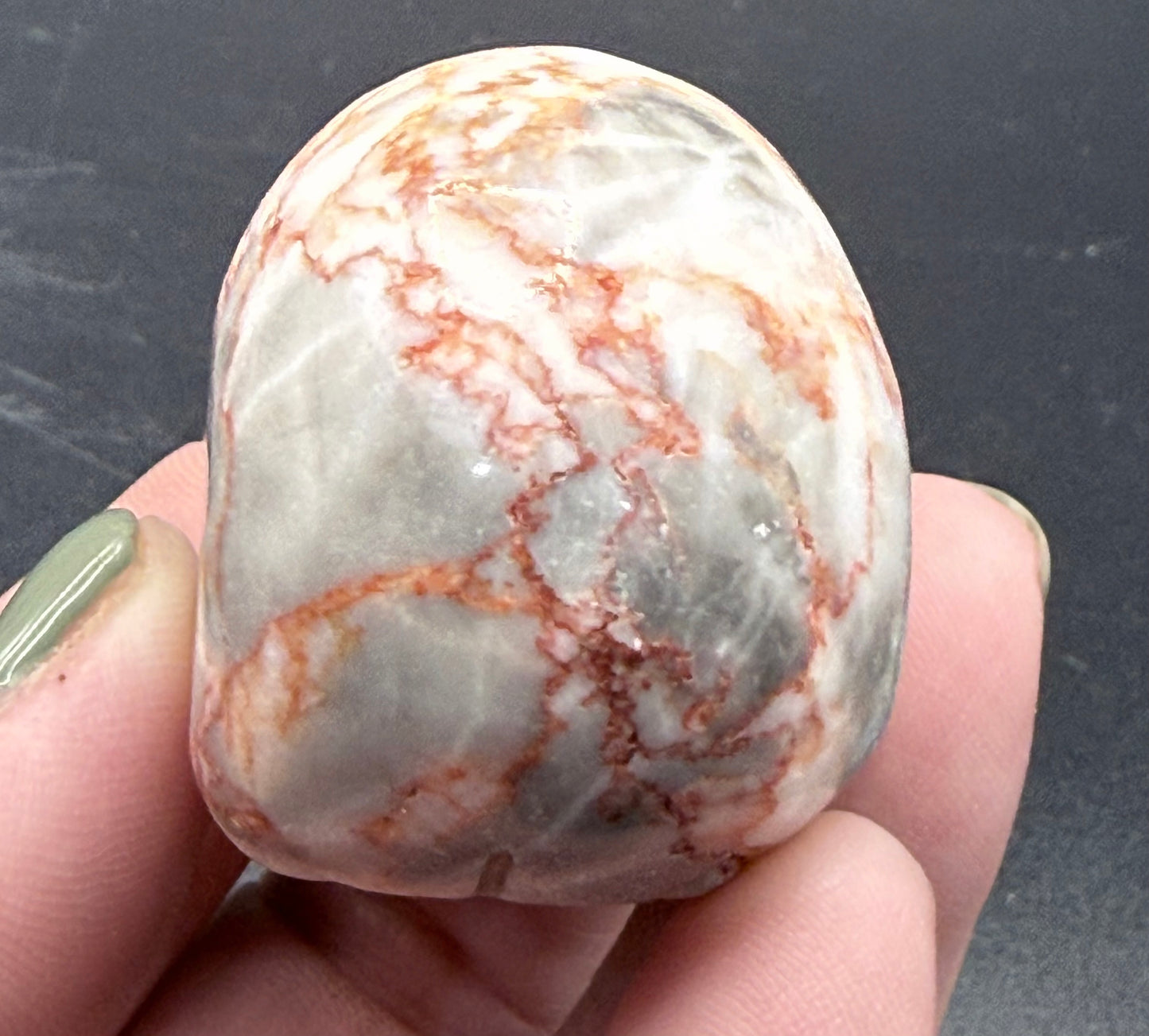 Red Vein Jasper Skull