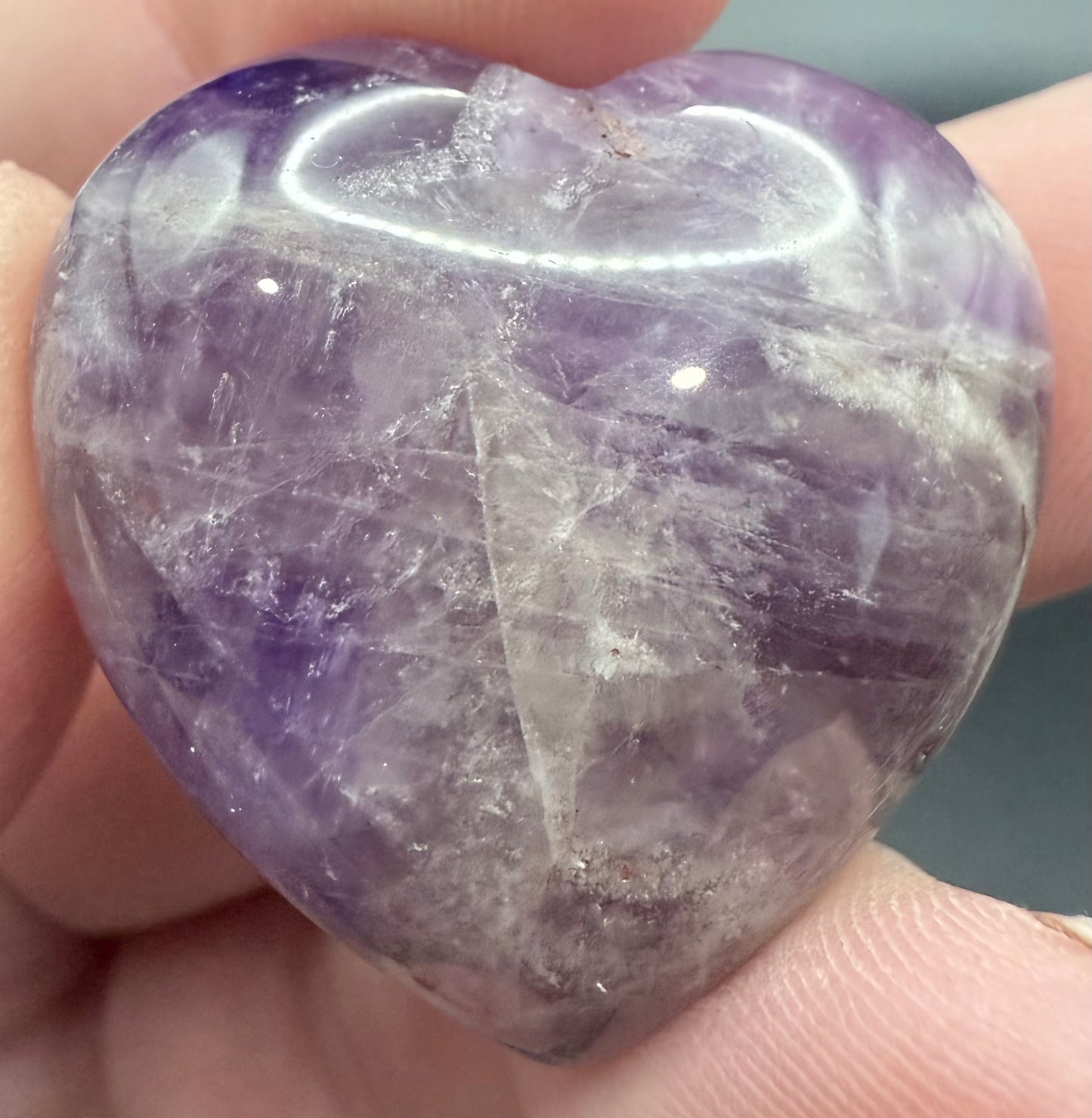 Amethyst Heart ā 3 cm