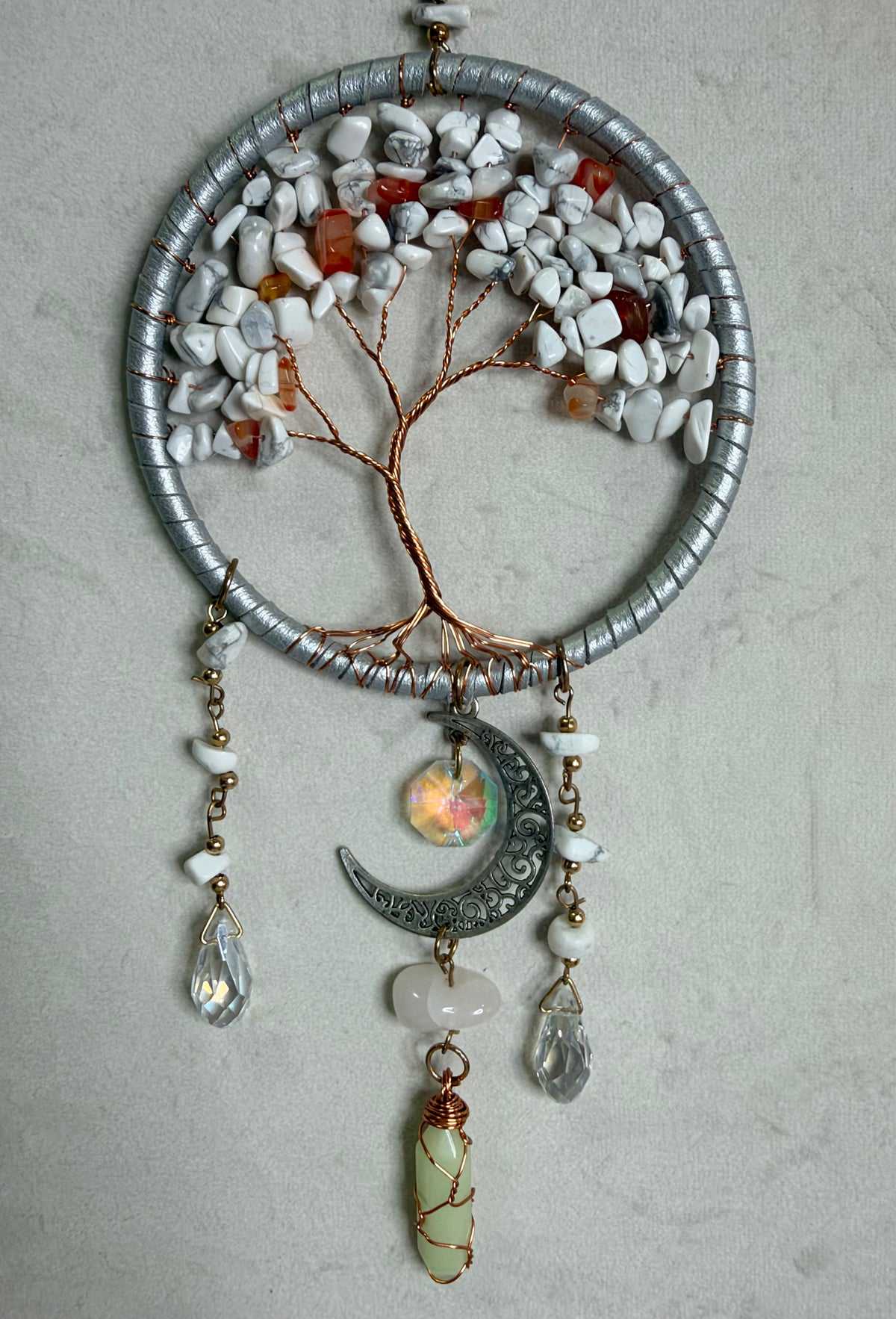 Crystal Tree of Life Suncatcher – Moon Wall Hanging 30cm