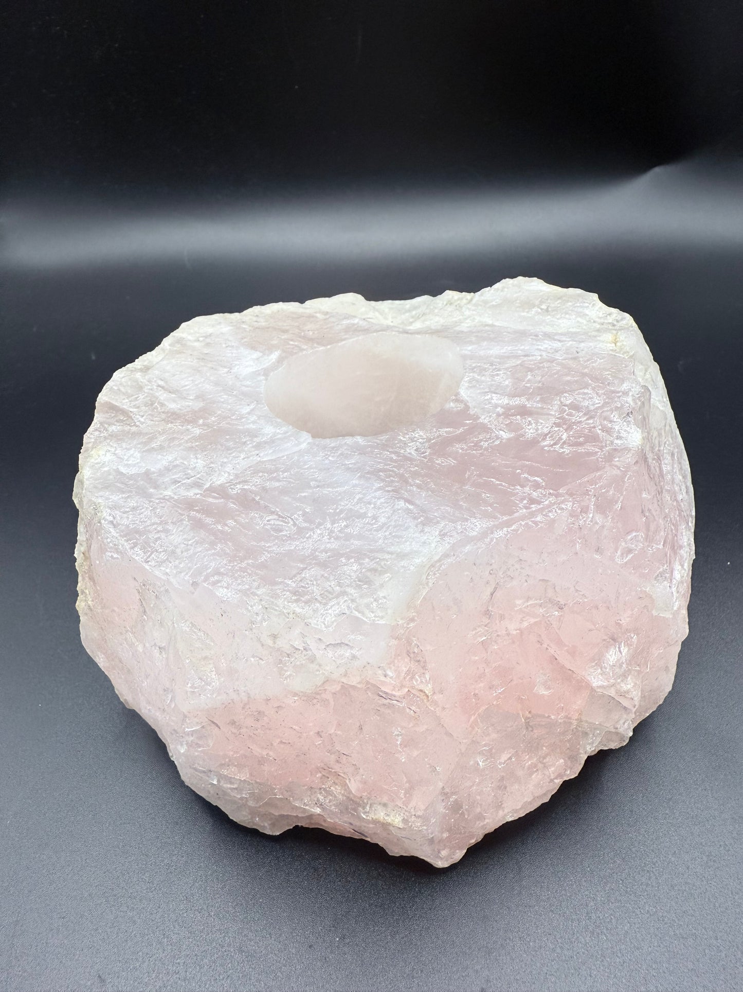 Rose Quartz Raw Candle Holder