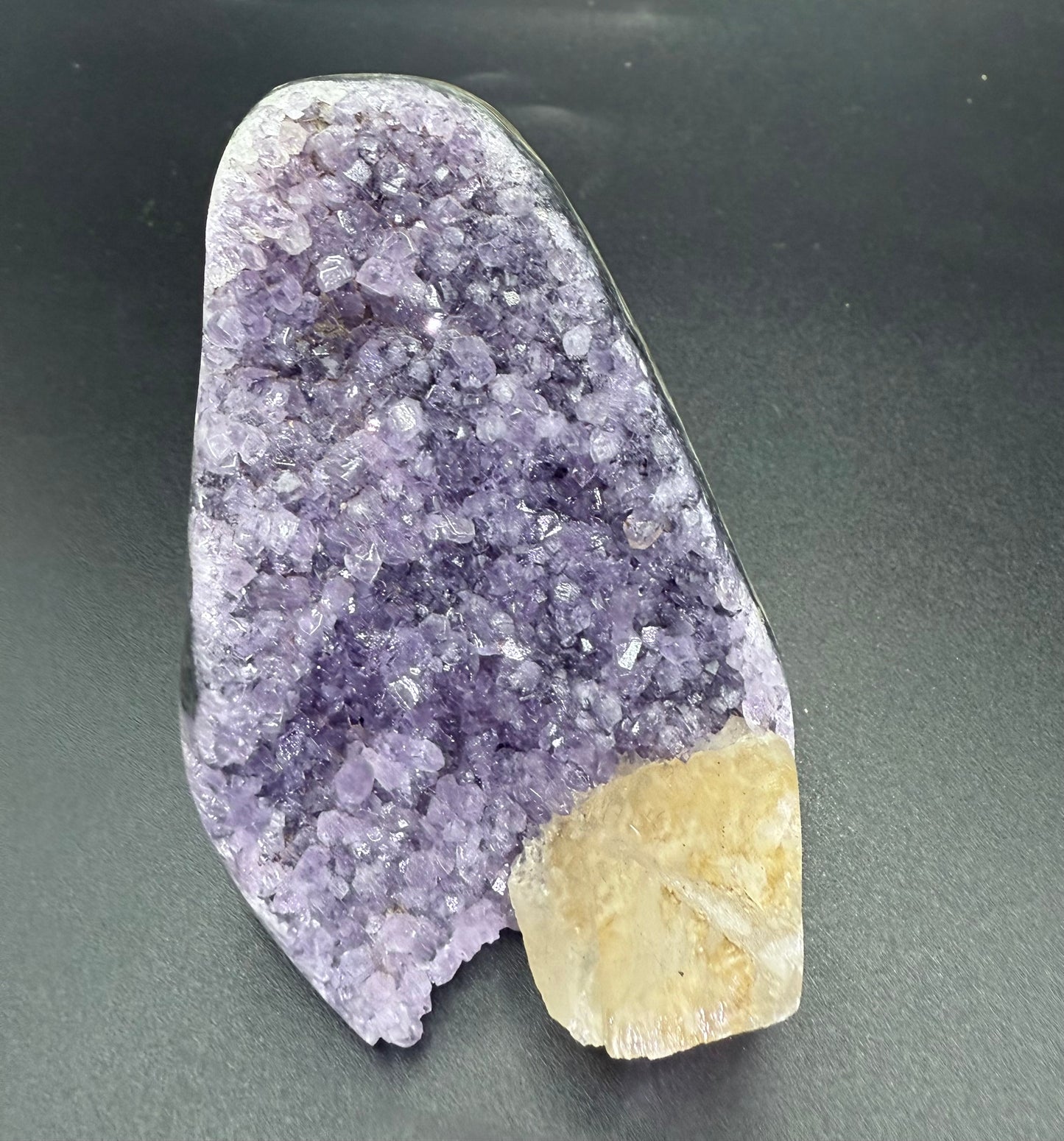 Rainbow Amethyst with Calcite Point ā 304g