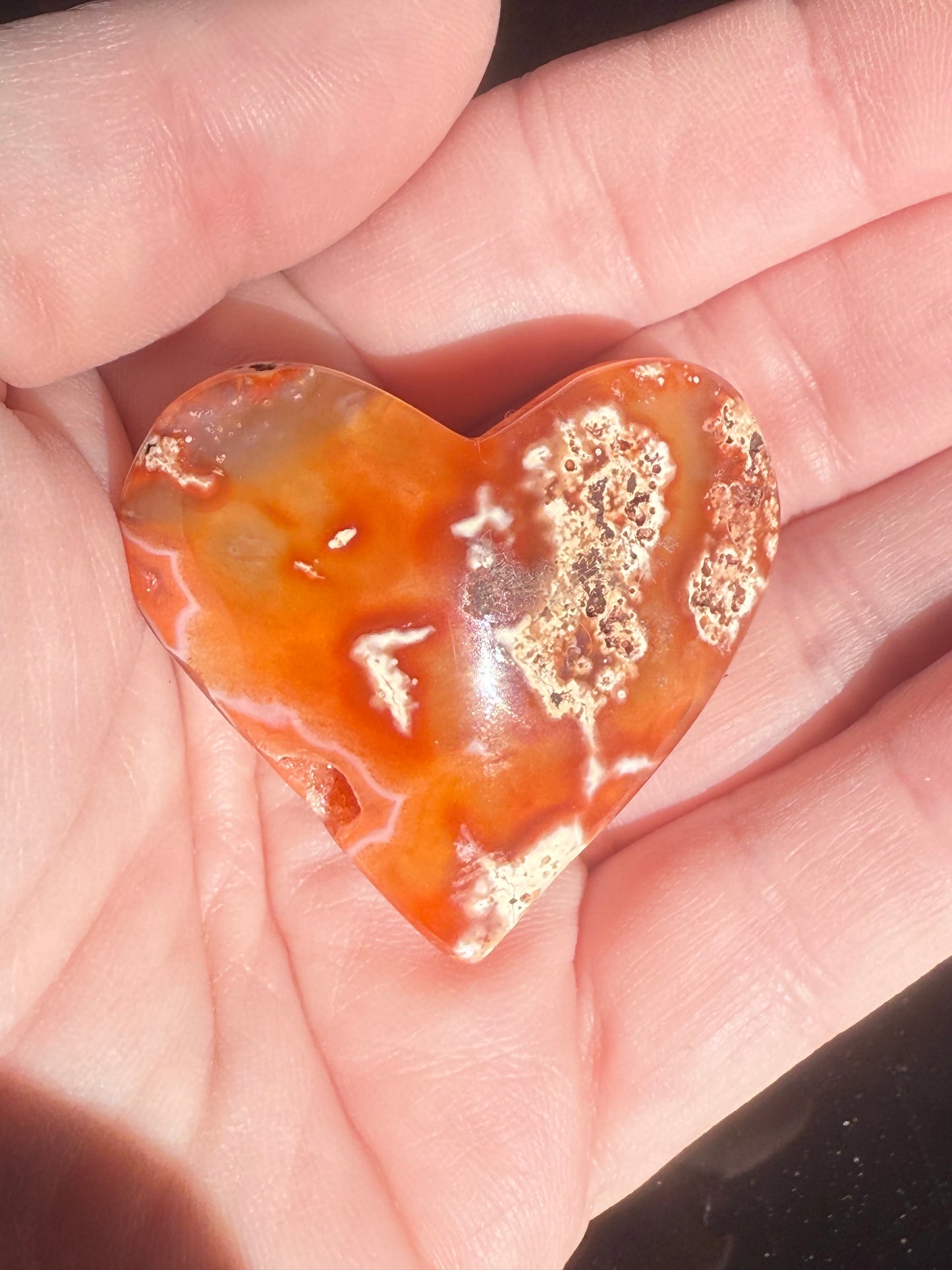 Carnelian Druzy Heart