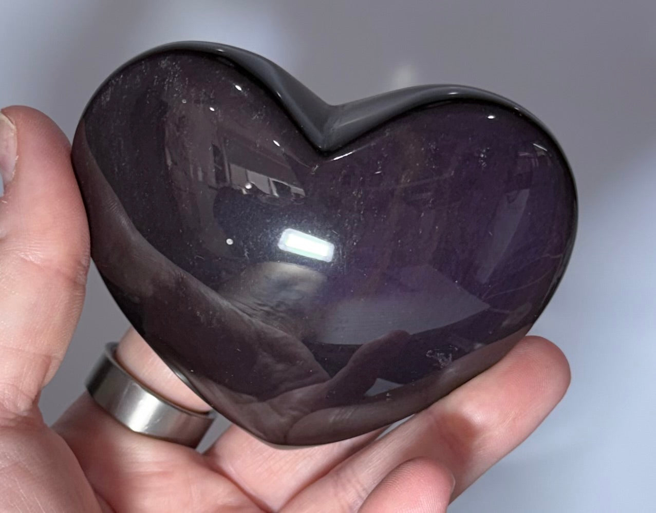Rainbow Obsidian Heart – 12.5cm | 218g