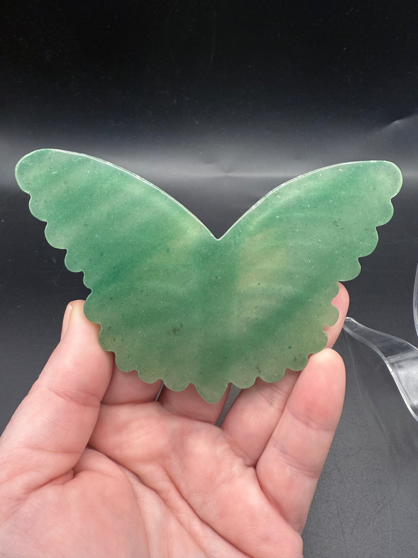 Green Aventurine Butterfly Carving