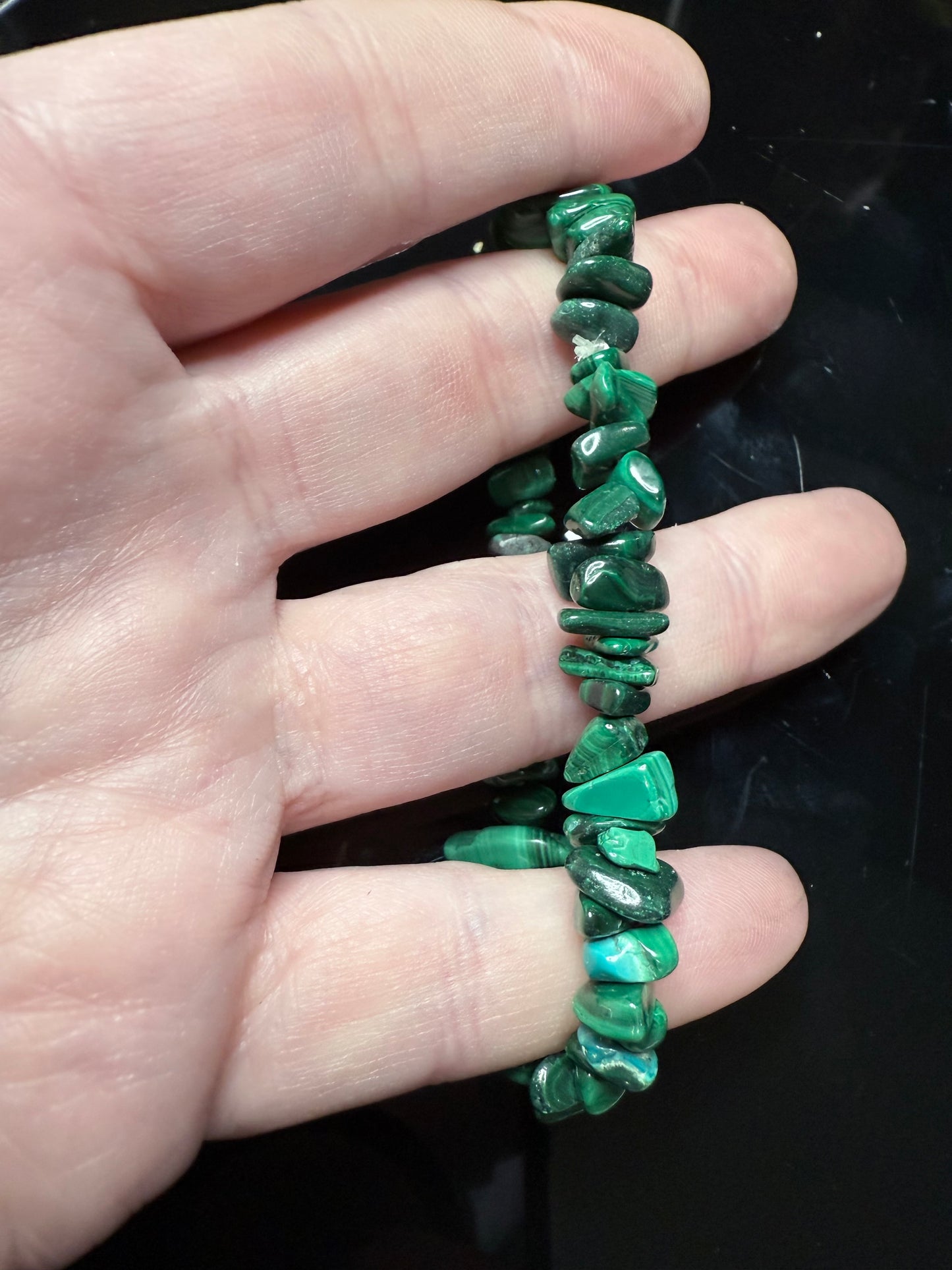 Malachite Chip Bracelet