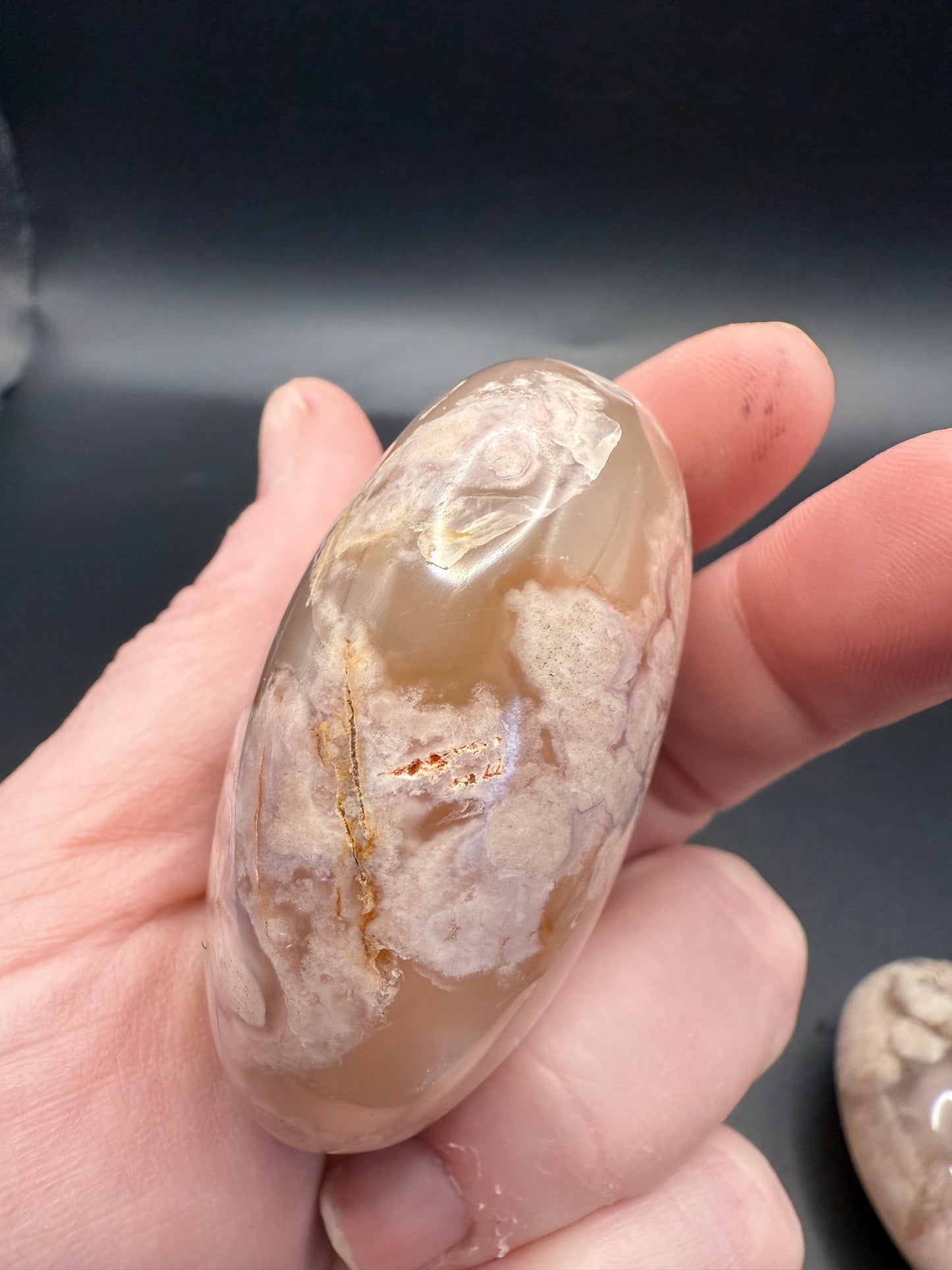 Flower Agate Palm Stone 🌸 Larger Size