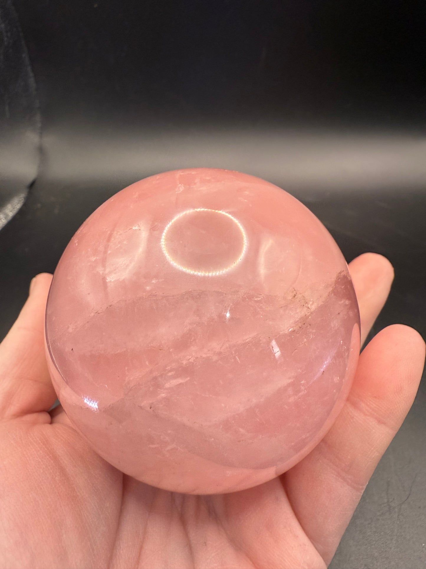 Big Bright Pink Rose Quartz Sphere
