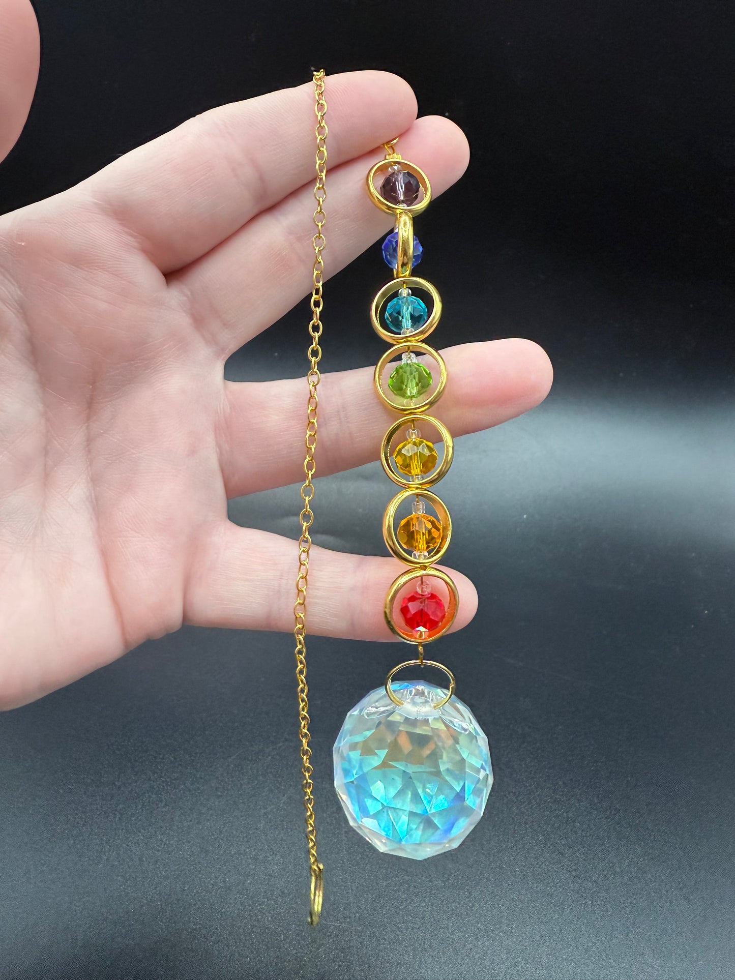 Chakra Rainbow Crystal Suncatcher