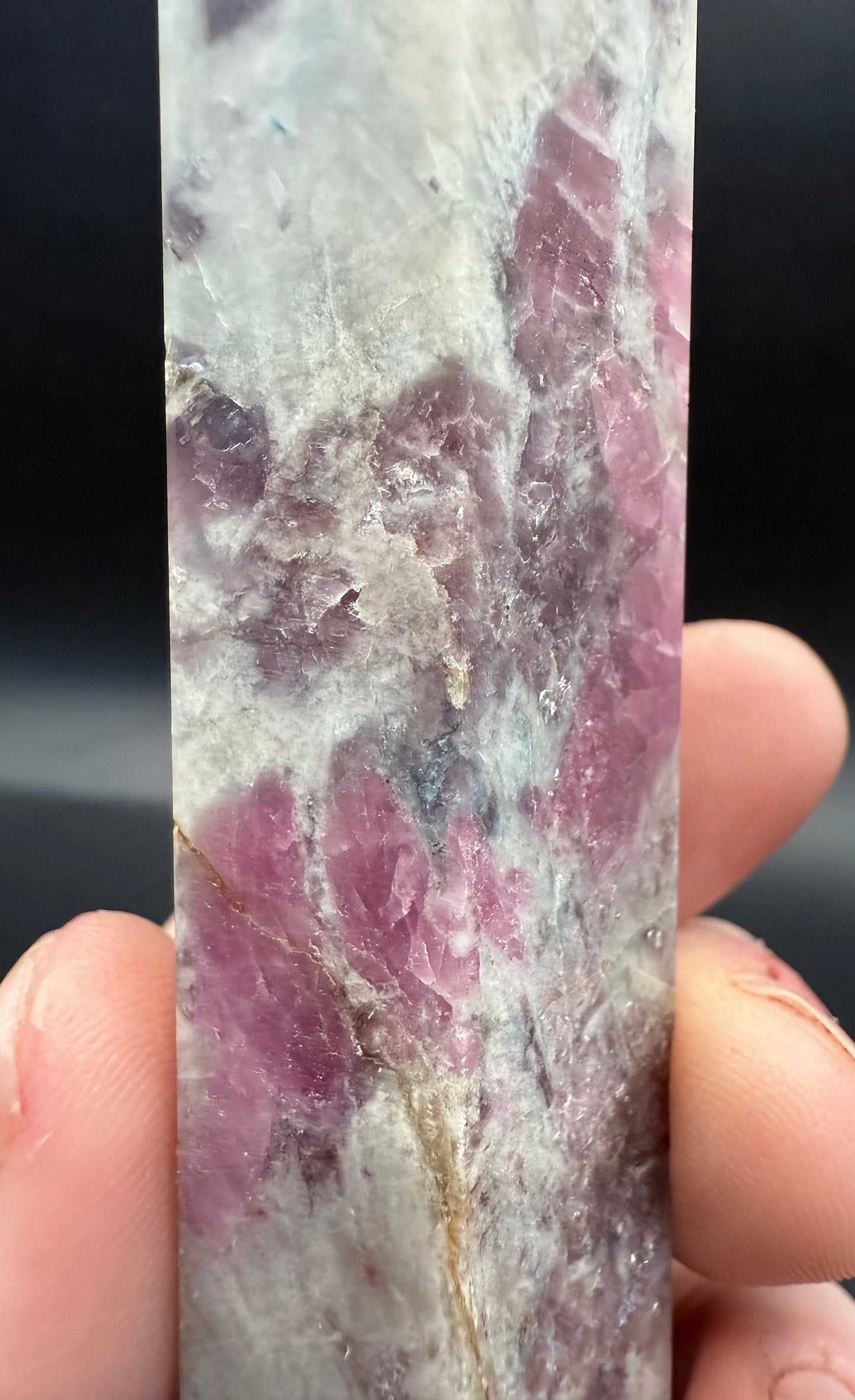 Rare Multi-Mineral Tower โ Pink & Blue Tourmaline, Aquamarine, Smoky Quartz, Lepidolite & Mica