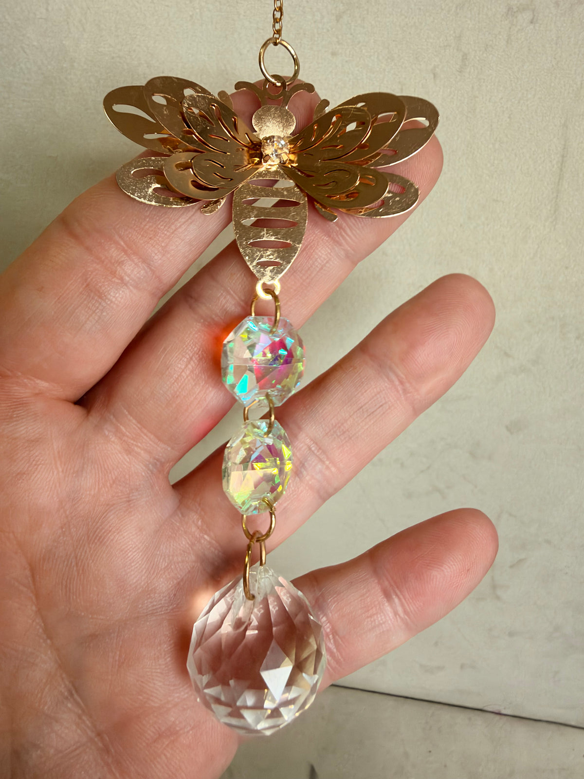 Gold Bee Suncatcher – 30cm