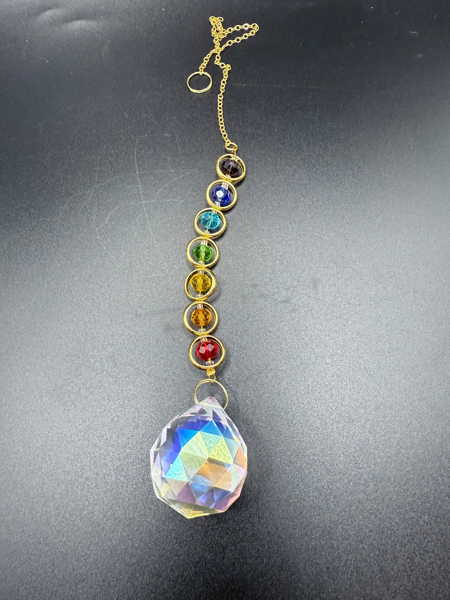 Chakra Rainbow Crystal Suncatcher