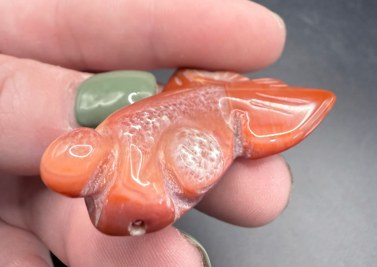 Carnelian Agate Goldfish 4.5cm