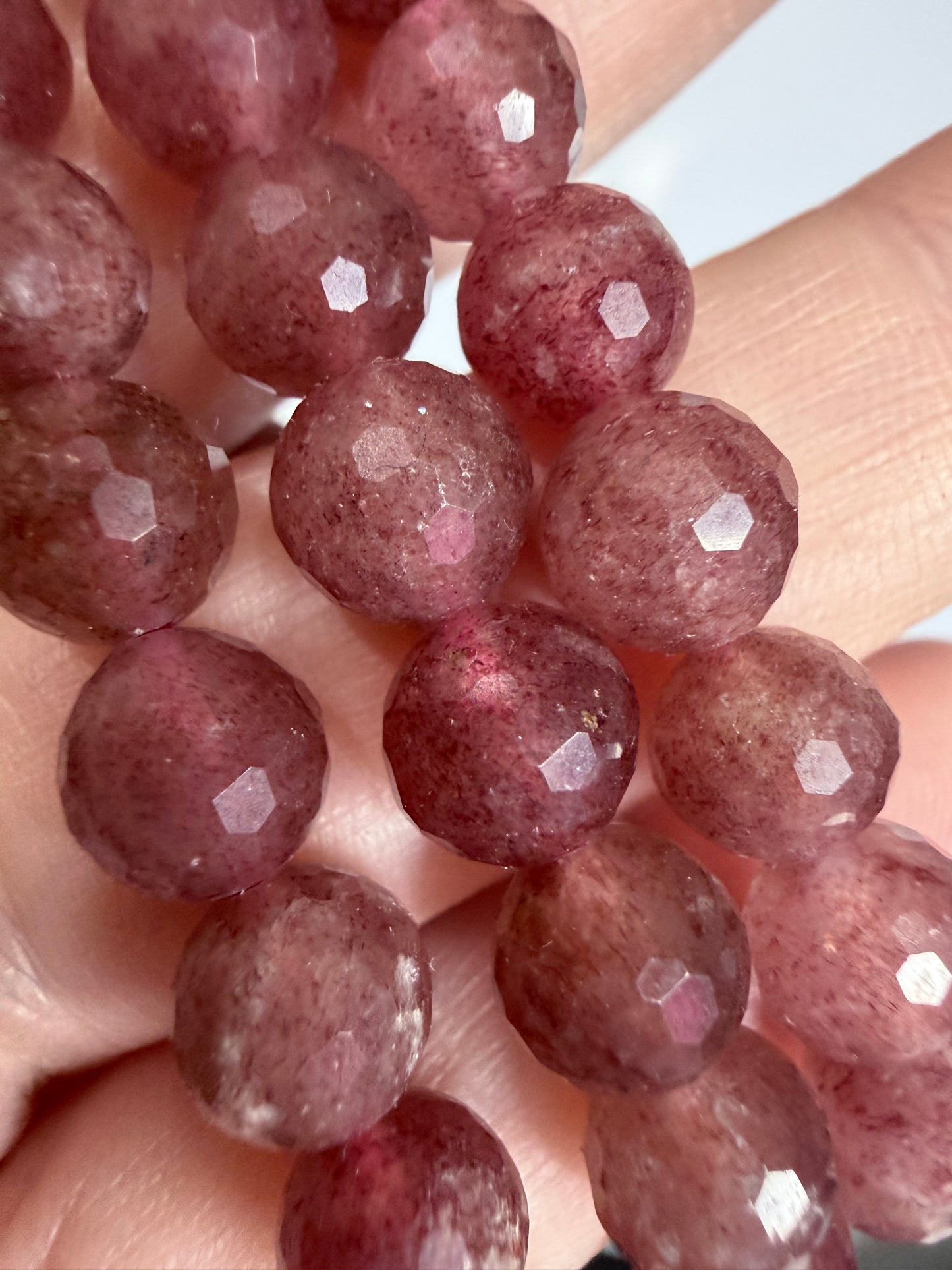 8mm Strawberry Quartz Faceted Bracelet
Love • Joy • Positive Energy