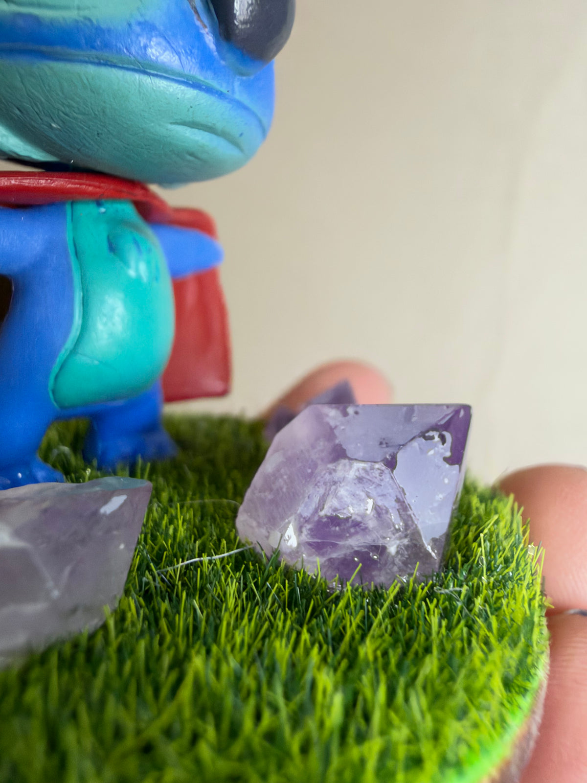 Superhero Stitch Amethyst Mini Crystal Garden – 4cm