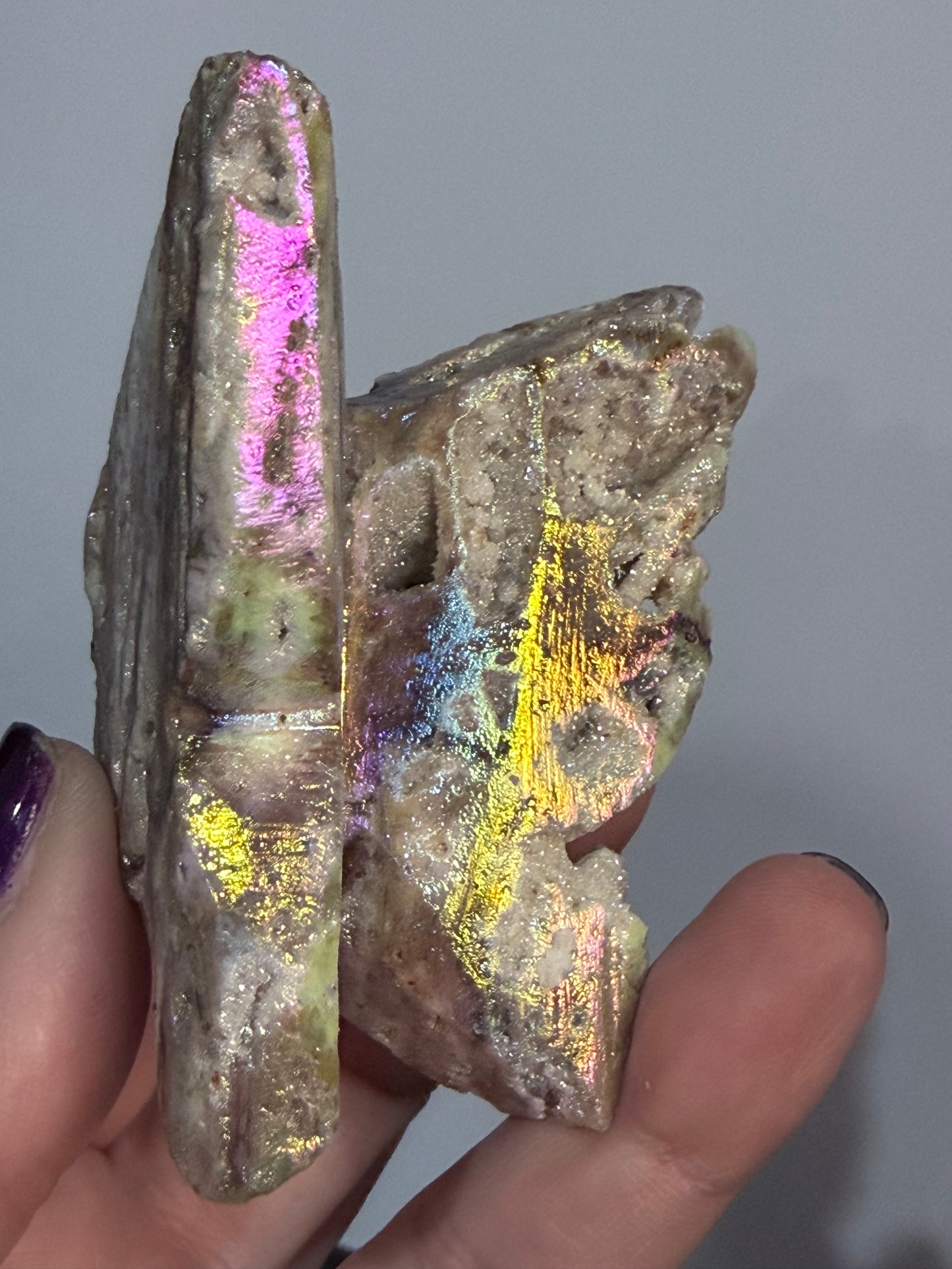 Aura-Coated Sphalerite Butterfly C 7.1cm