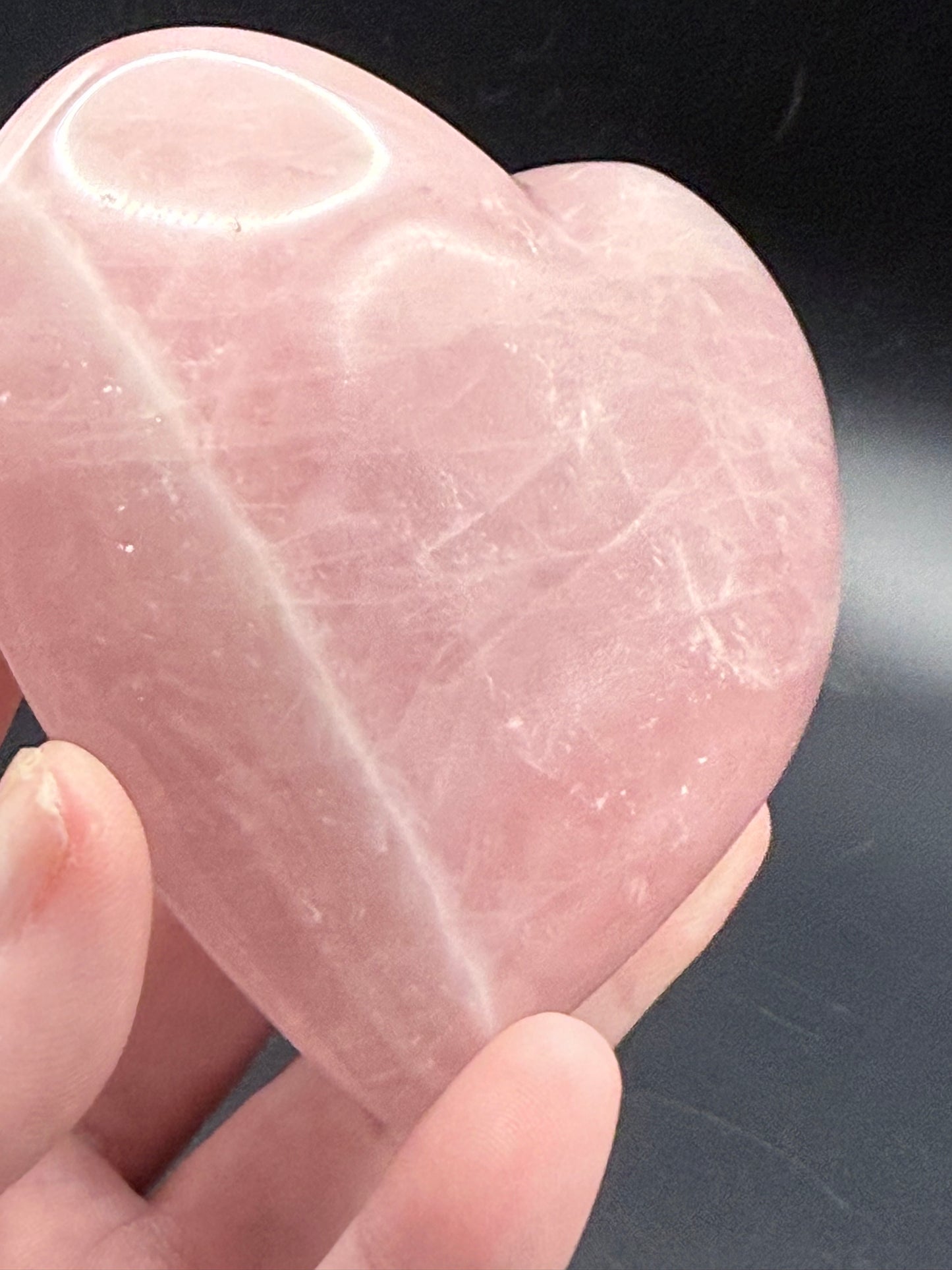 Rose Quartz Heart from Madagascar