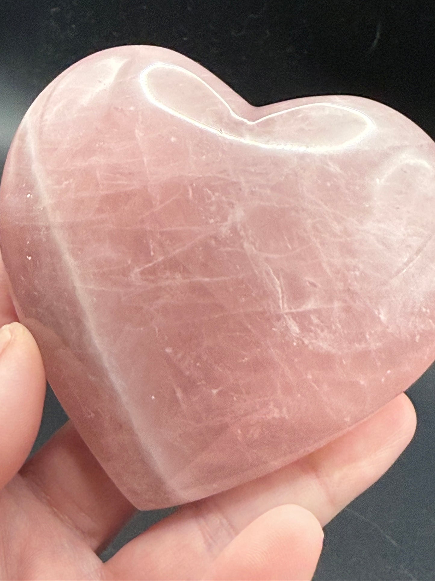 Rose Quartz Heart from Madagascar