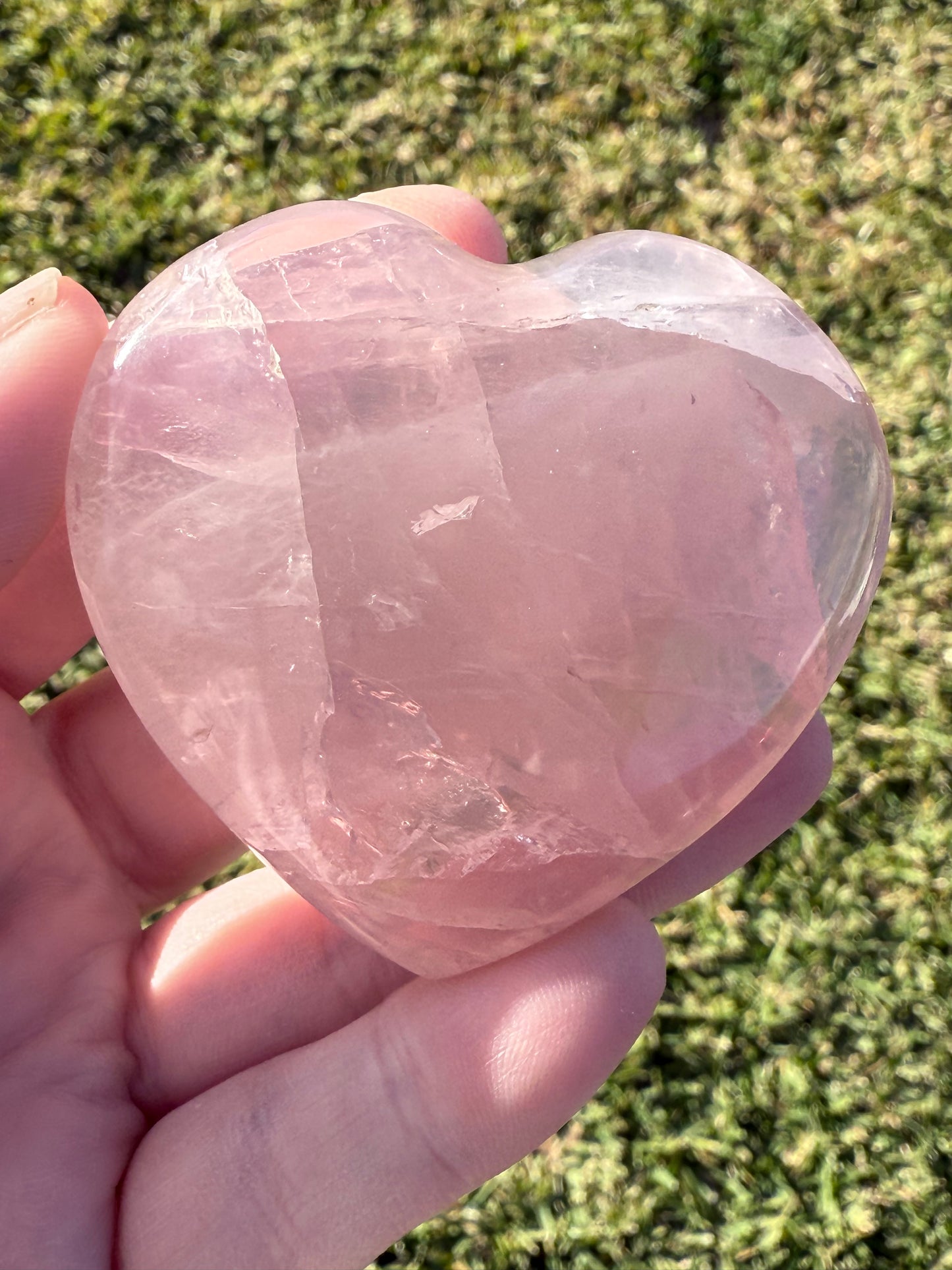 Super Gemmy Rose Quartz Heart From Madagascar