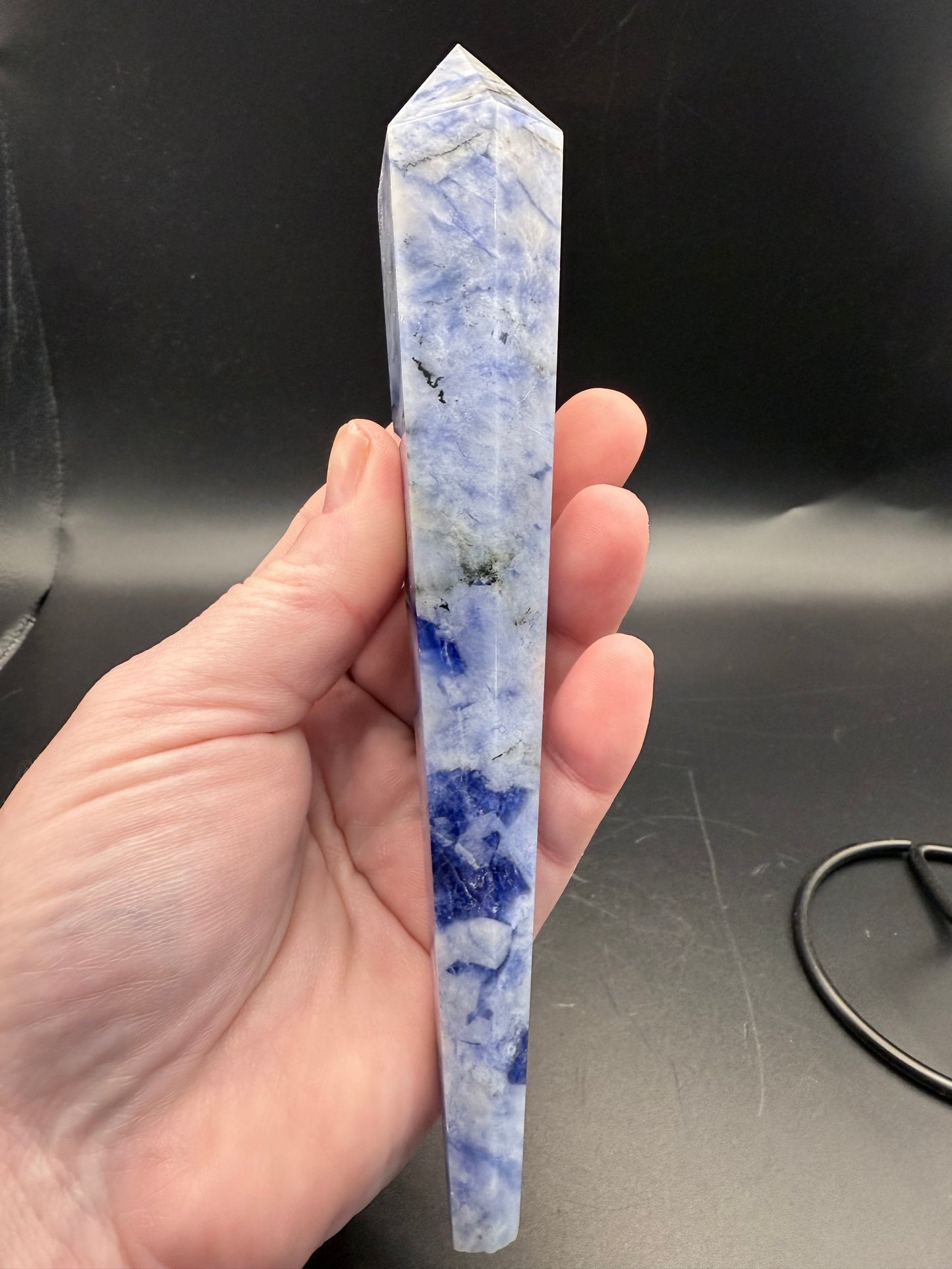 Afghanite Sodalite Wand With Stand