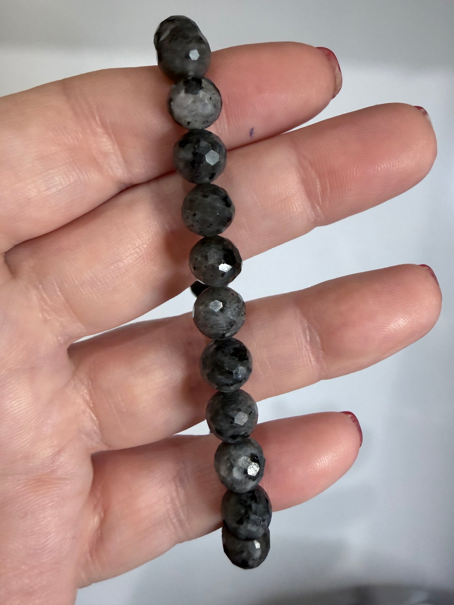 8mm Larvikite Faceted Bracelet
Grounding • Protection • Mental Clarity