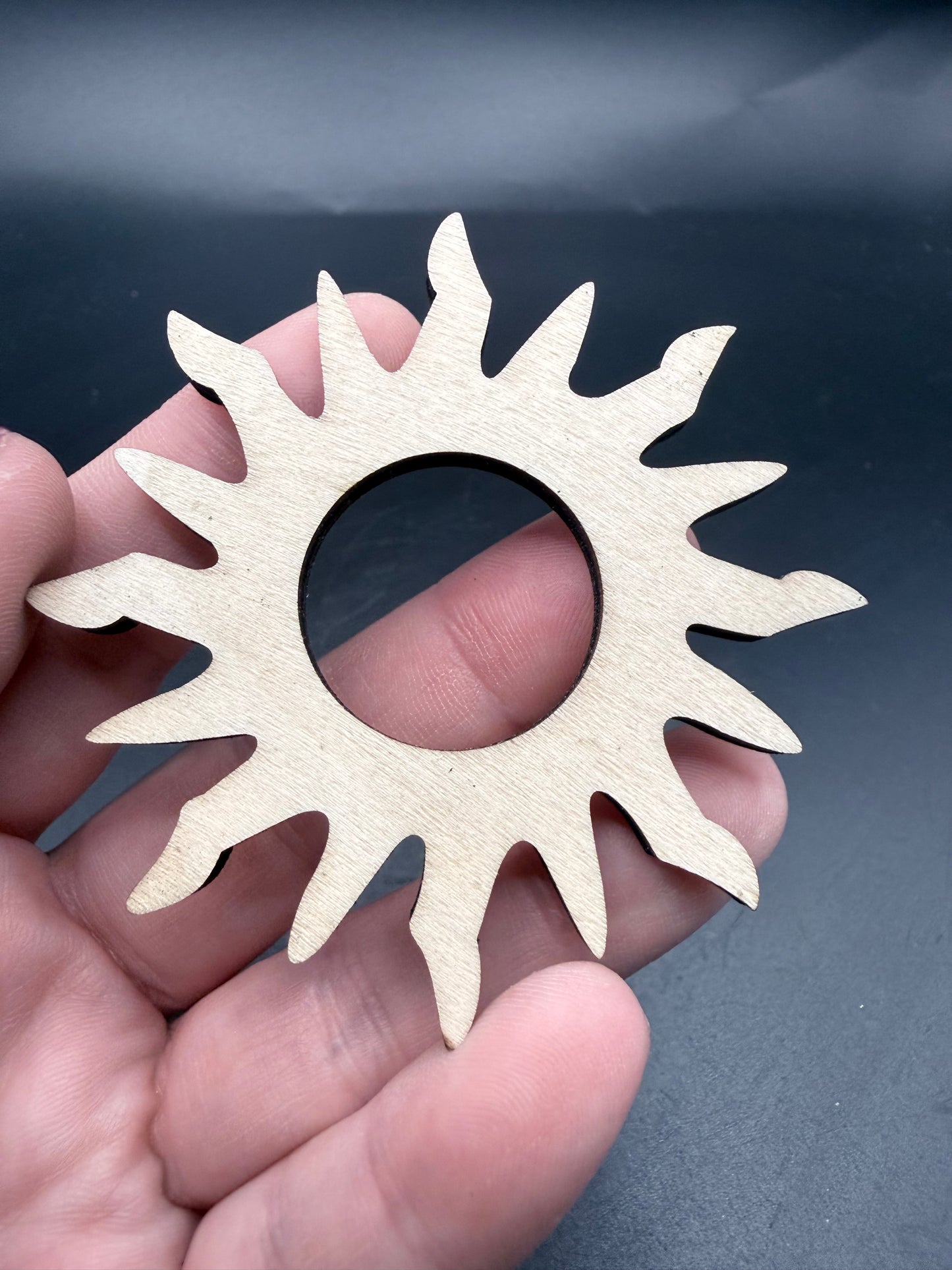 Wooden Sun Crystal Sphere Stand