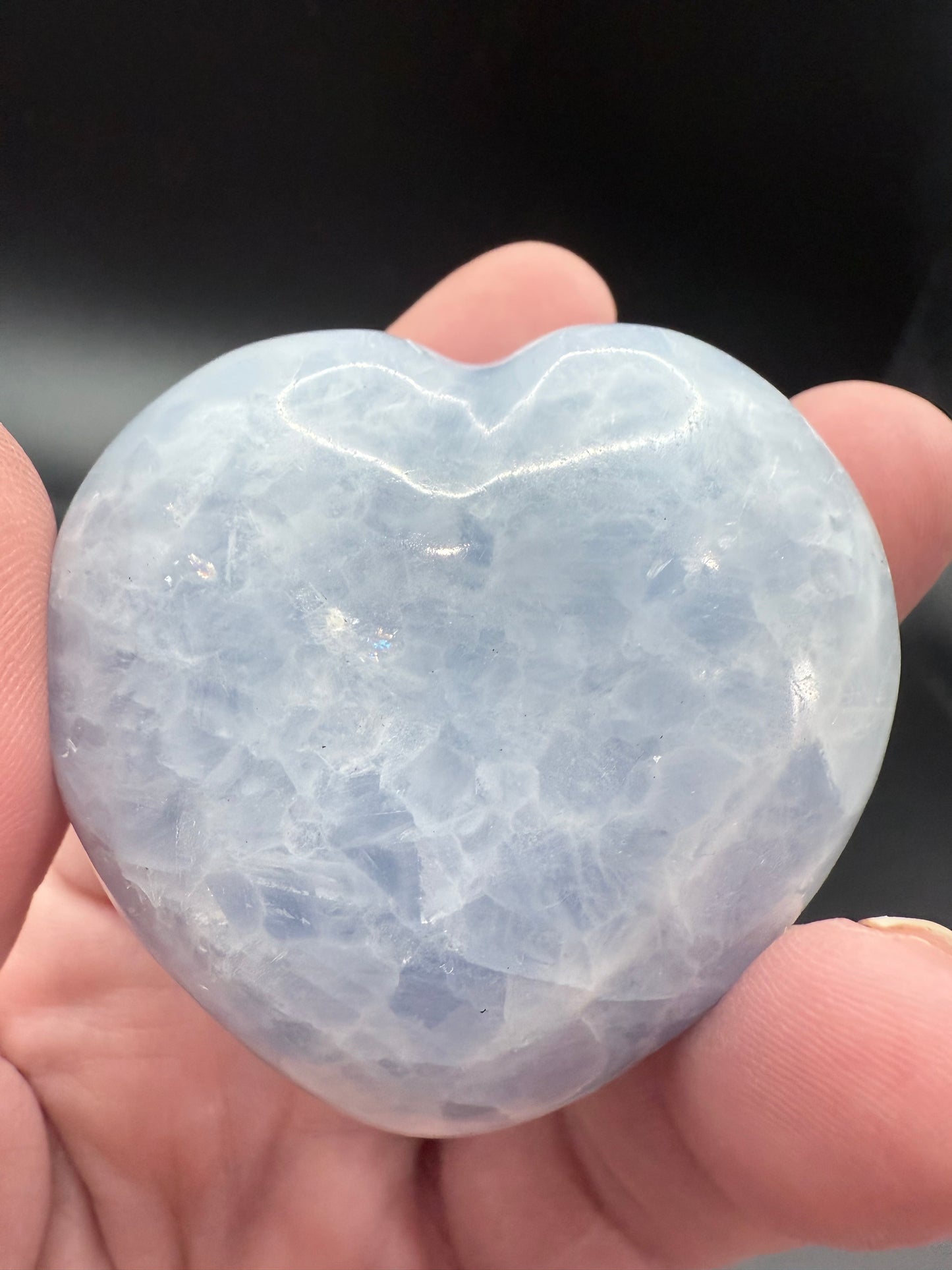 Blue Celestite Heart โ 5cm