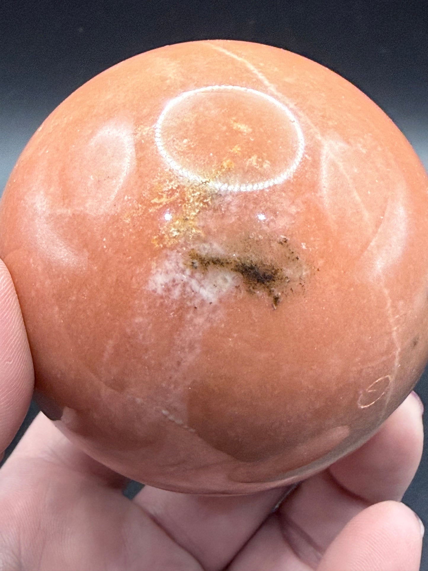 Peach Calcite Sphere