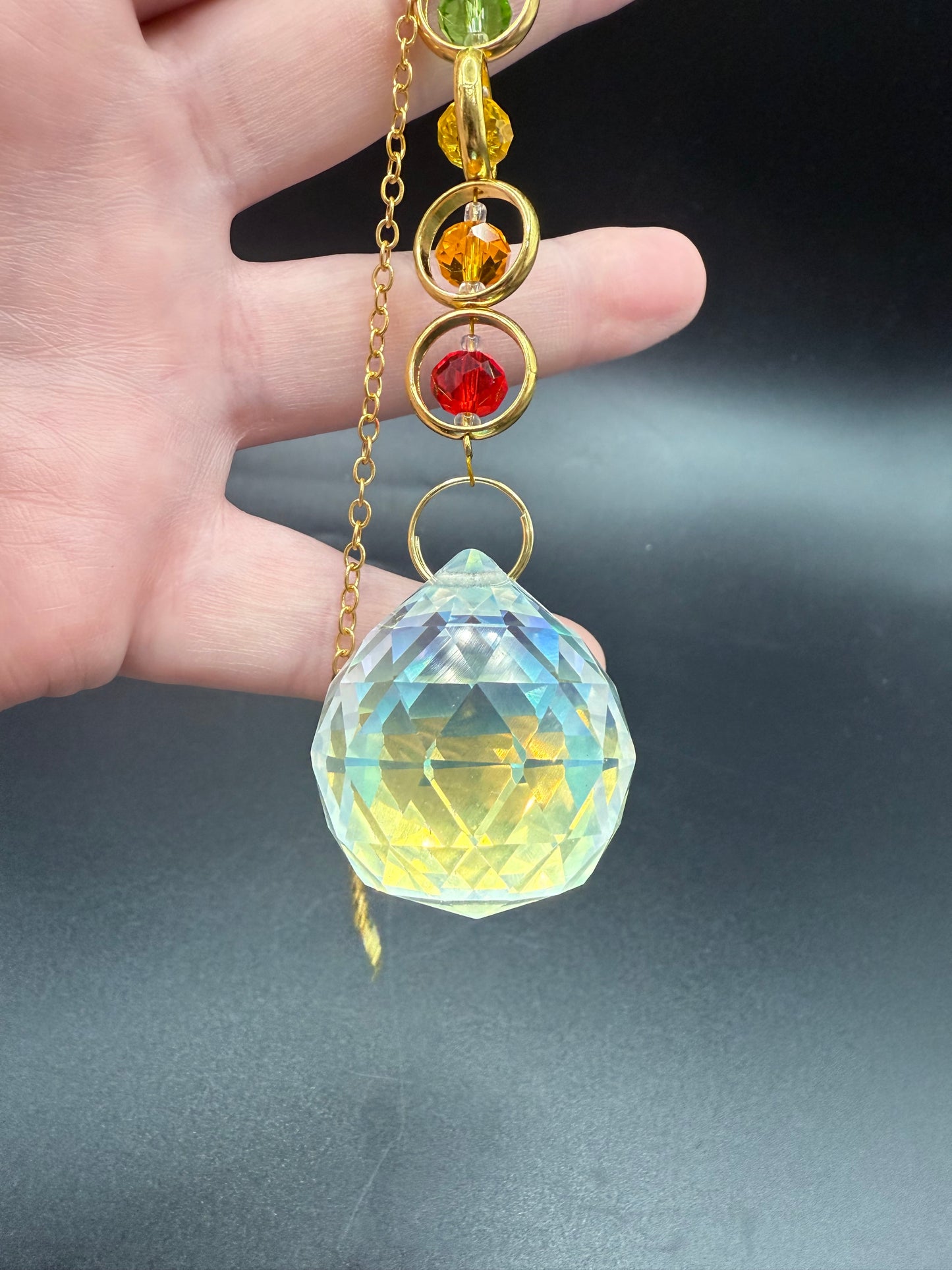 Chakra Rainbow Crystal Suncatcher