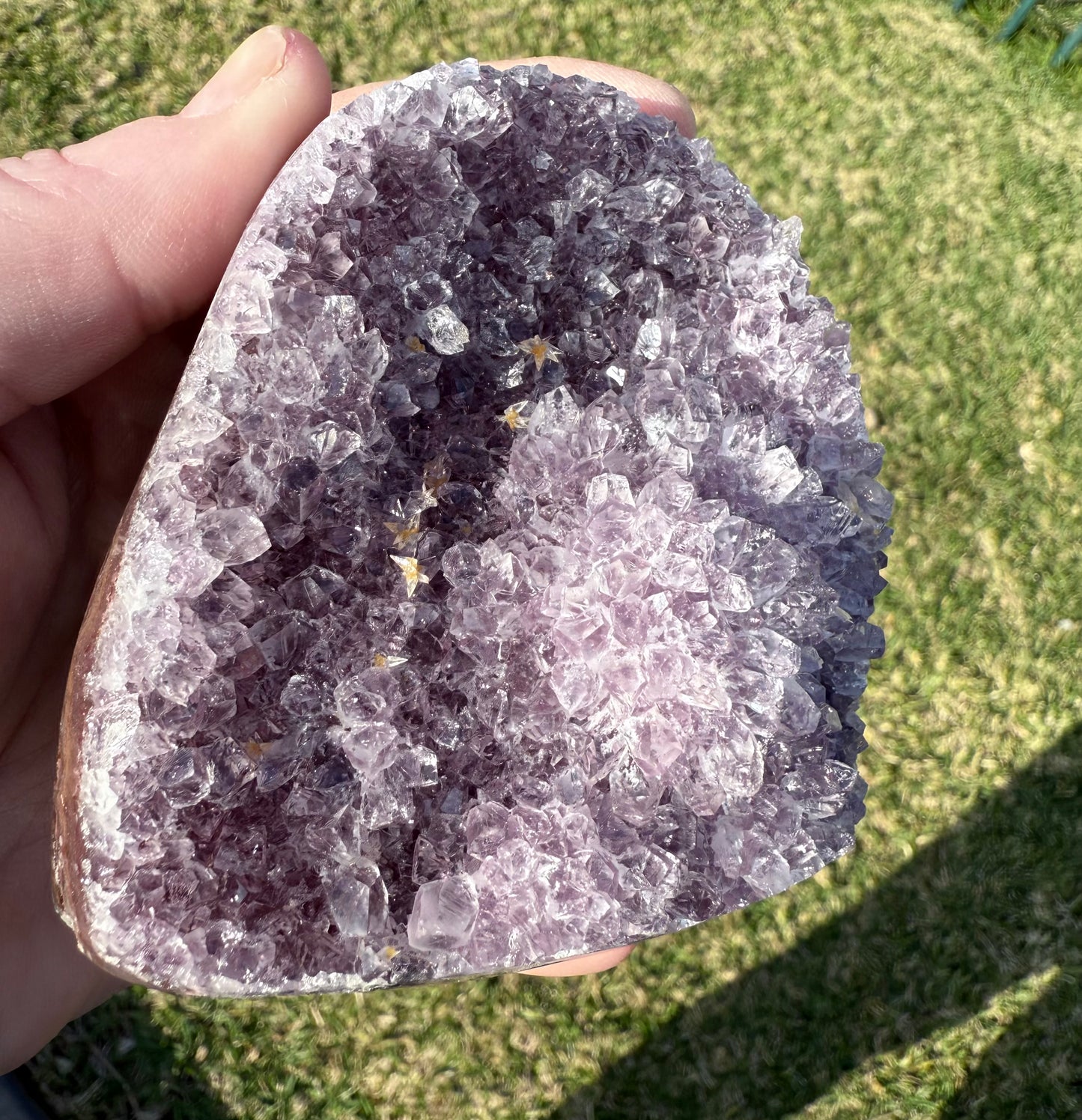 Rainbow Amethyst with Rare Pineapple Cluster ā 526g / 9cm