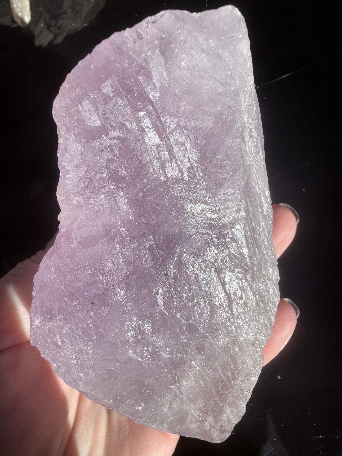 Raw Amethyst on Light Base