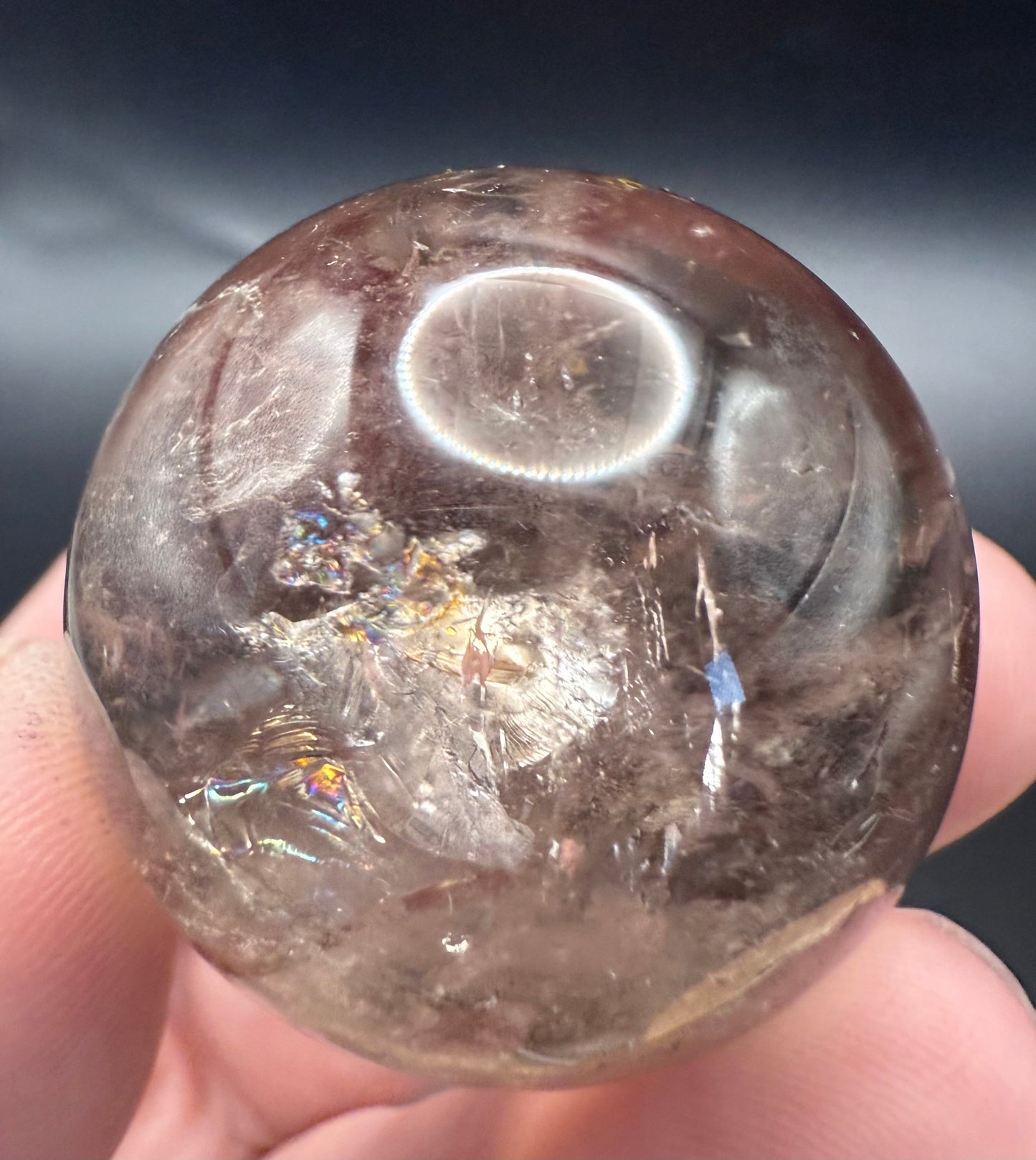 Smoky Quartz Sphere with Rainbows ā 60g | 3.5cm A