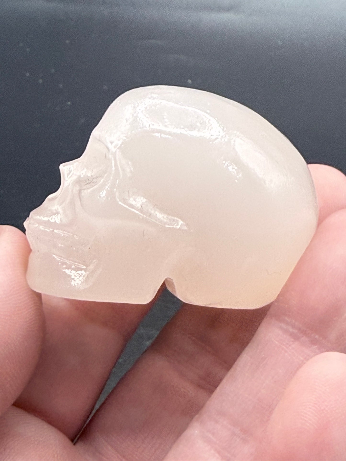 White Calcite Skull