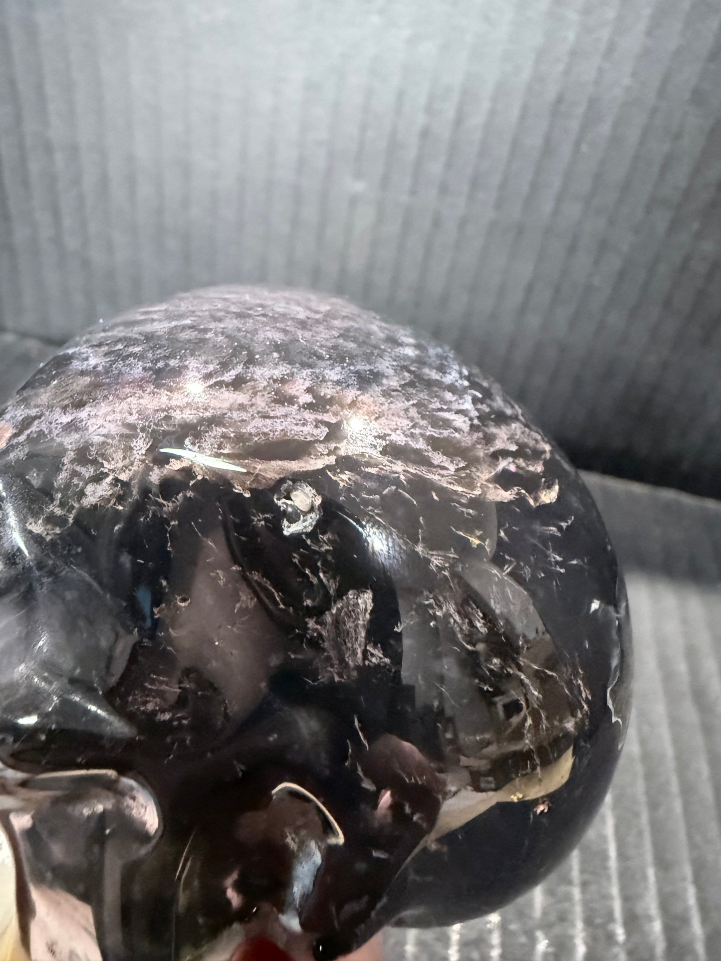Volcano Agate Skull