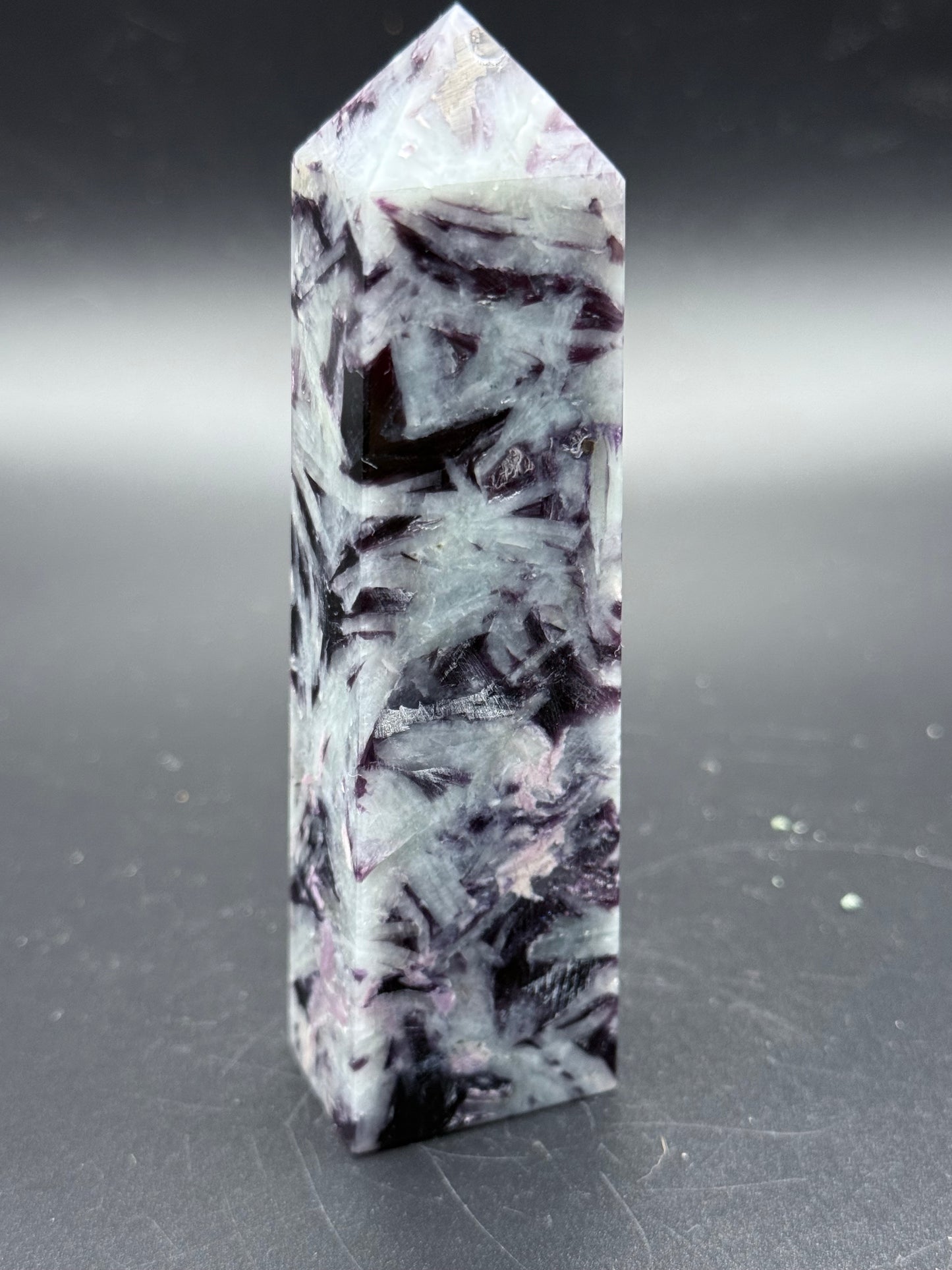 Aquamarine with Lepidolite and Mica Tower RARE