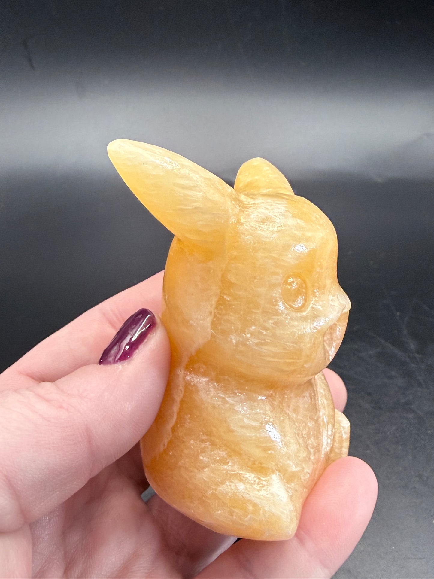 Yellow Calcite Pikachu Carving