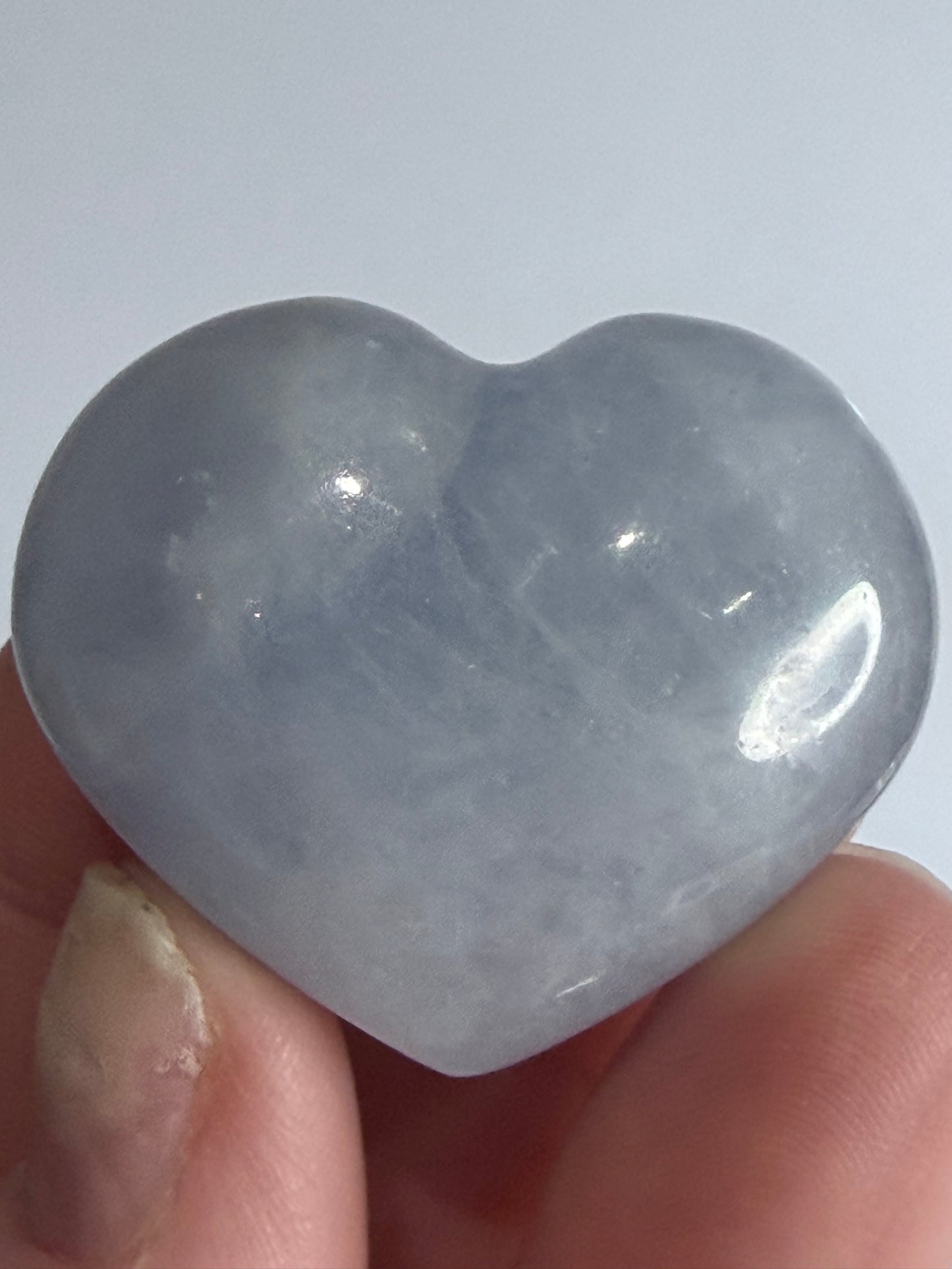 Blue Calcite Heart – 4cm (Intuitively Chosen)